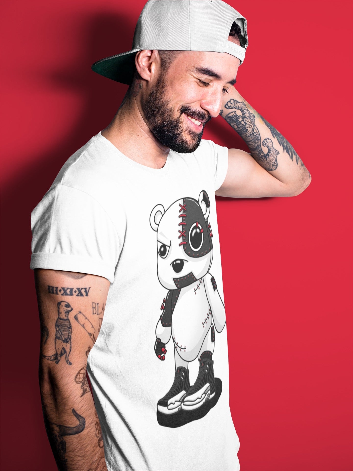 Jordan 12 Playoffs Shirt To Match Jordans Cyborg Bear Sneaker Tees Jordan 12 Playoffs Drip Gear Zone Sneaker Matching Clothing Unisex Shirts