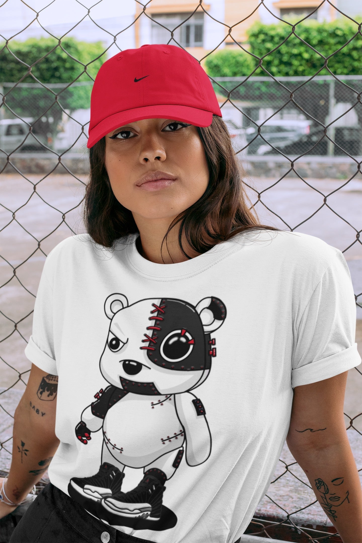 Jordan 12 Playoffs Shirt To Match Jordans Cyborg Bear Sneaker Tees Jordan 12 Playoffs Drip Gear Zone Sneaker Matching Clothing Unisex Shirts