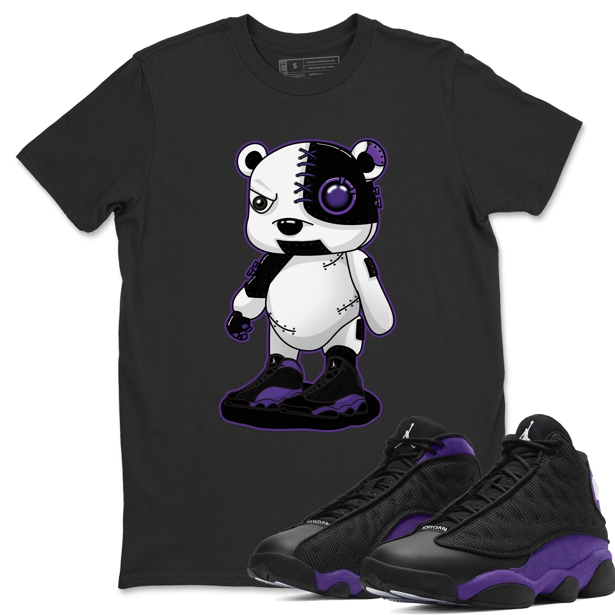 Jordan 13 Court Purple Shirt To Match Jordans Cyborg Bear Sneaker Tees Jordan 13 Court Purple Drip Gear Zone Sneaker Matching Clothing Unisex Shirts