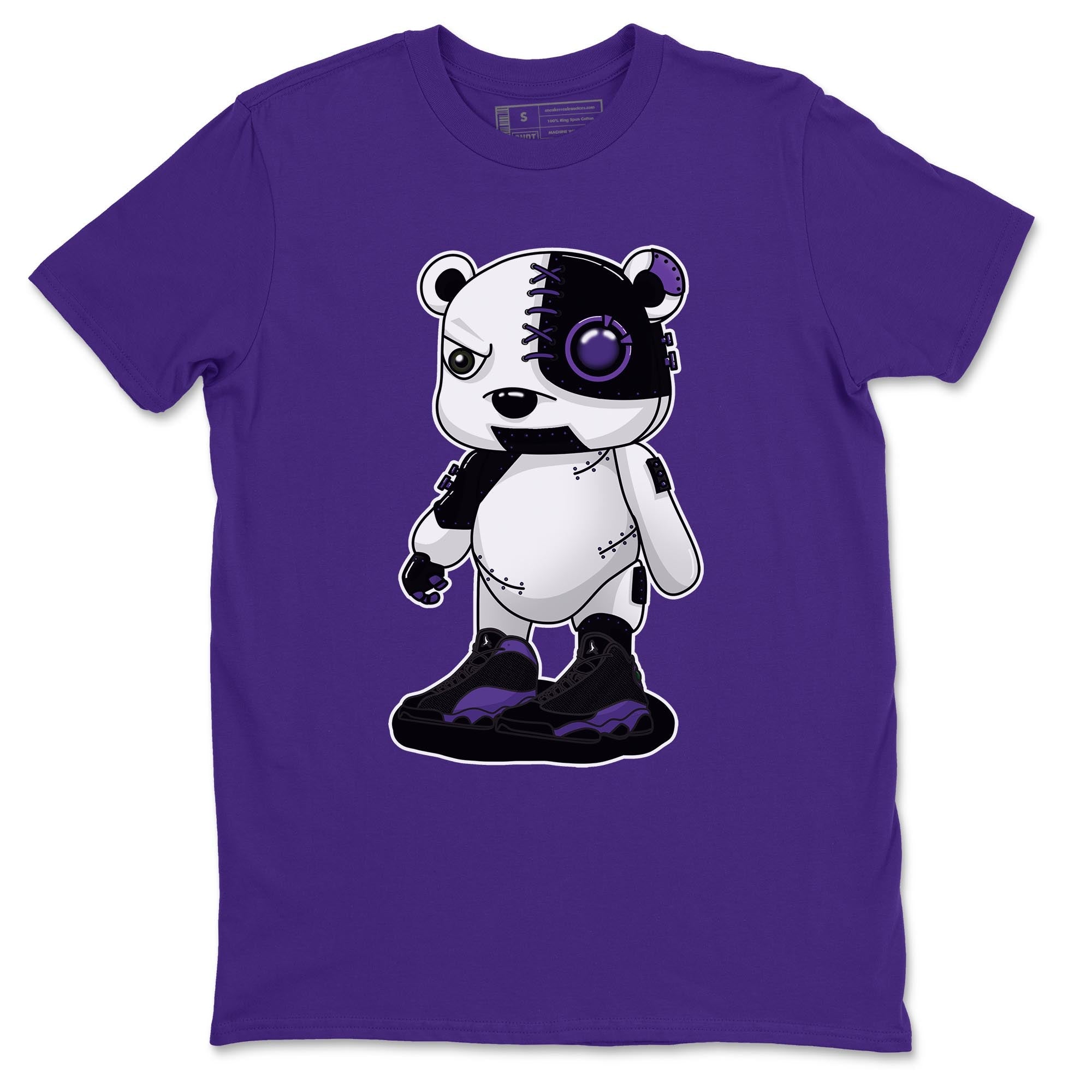 Jordan 13 Court Purple Shirt To Match Jordans Cyborg Bear Sneaker Tees Jordan 13 Court Purple Drip Gear Zone Sneaker Matching Clothing Unisex Shirts