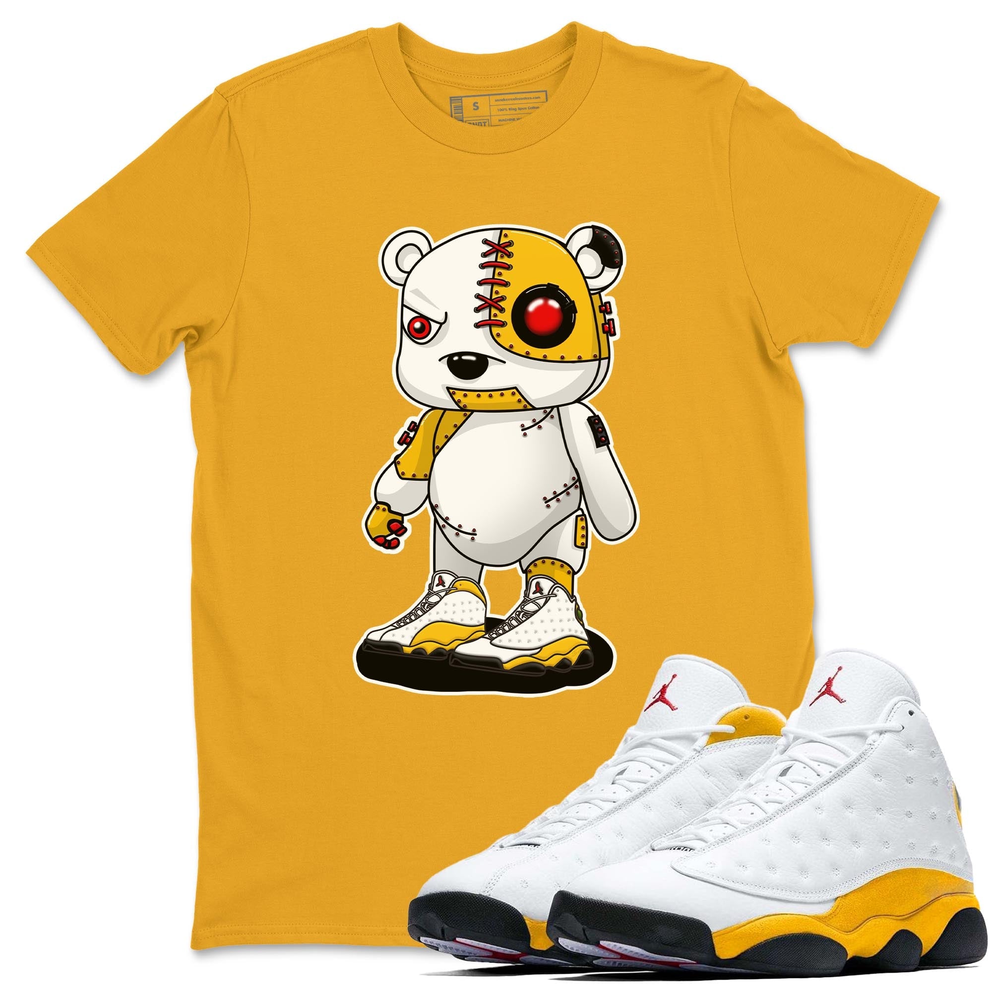 Jordan 13 Del Sol Shirt To Match Jordans Cyborg Bear Sneaker Tees Jordan 13 Del Sol Drip Gear Zone Sneaker Matching Clothing Unisex Shirts