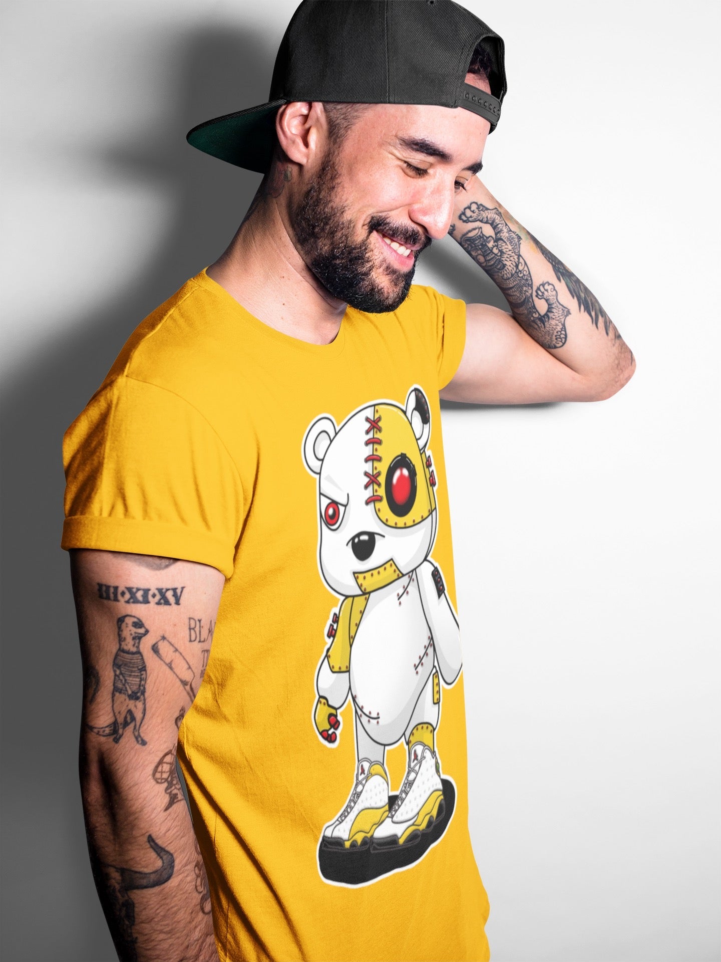 Jordan 13 Del Sol Shirt To Match Jordans Cyborg Bear Sneaker Tees Jordan 13 Del Sol Drip Gear Zone Sneaker Matching Clothing Unisex Shirts