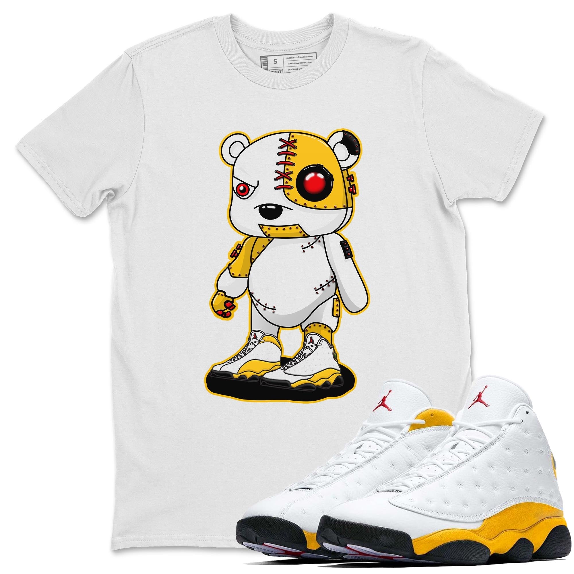 Jordan 13 Del Sol Shirt To Match Jordans Cyborg Bear Sneaker Tees Jordan 13 Del Sol Drip Gear Zone Sneaker Matching Clothing Unisex Shirts