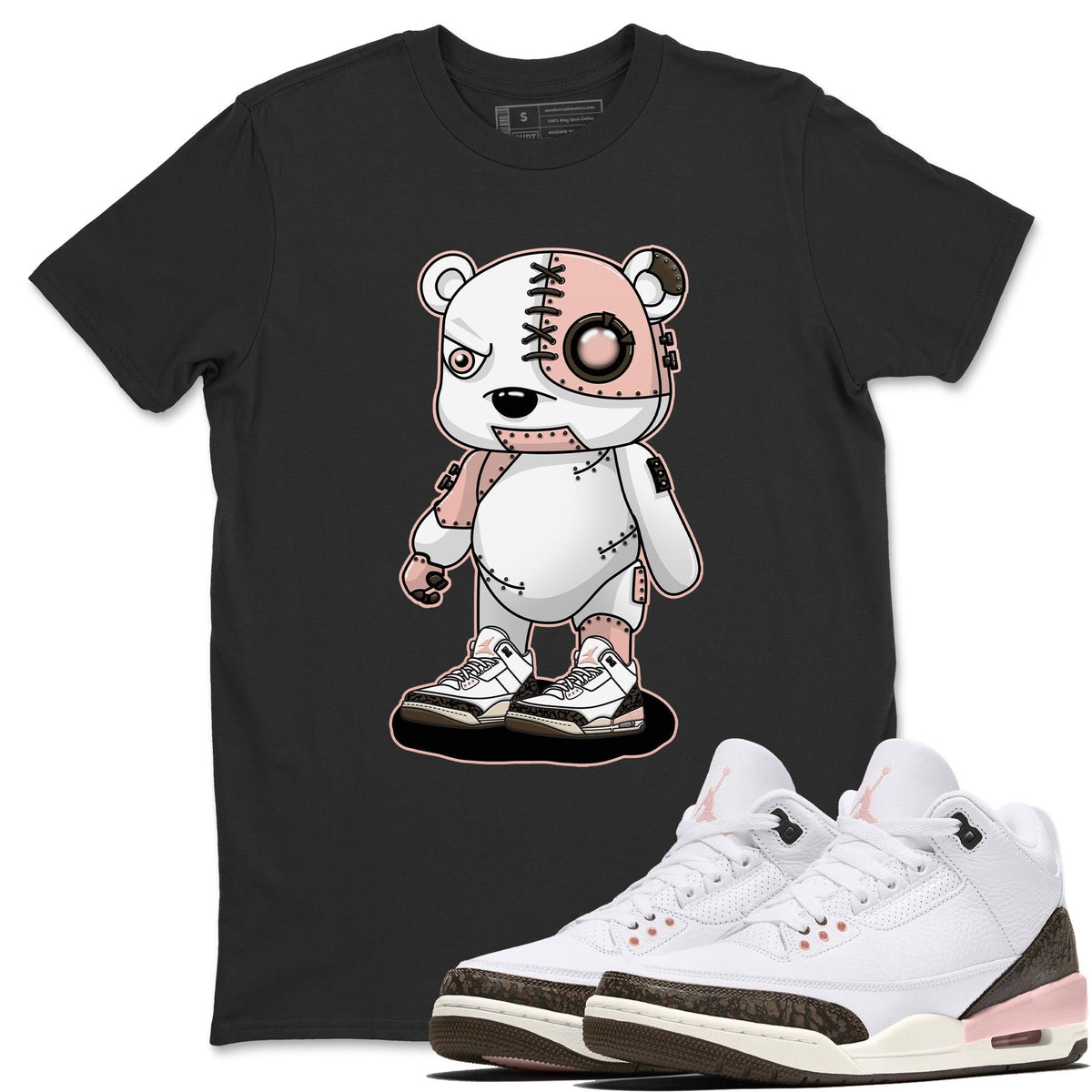 Jordan 3 Atmosphere Sneaker Matching T-Shirt Cyborg Bear Sneaker Tees Jordan 3 Atmosphere Sneaker Release Tees Crew Neck Tees