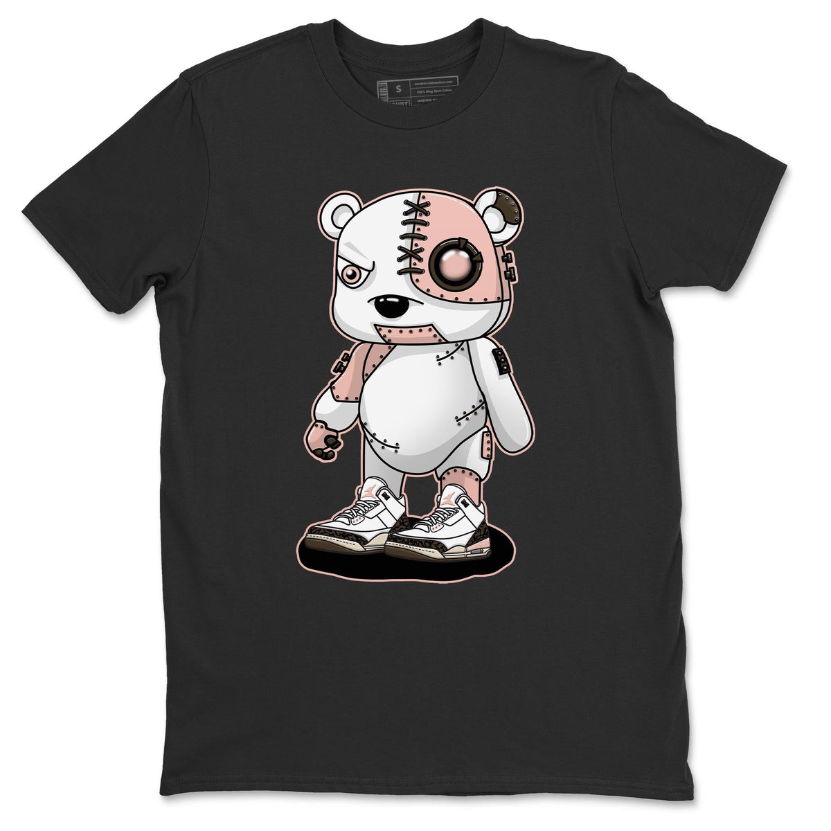 Jordan 3 Atmosphere Sneaker Matching T-Shirt Cyborg Bear Sneaker Tees Jordan 3 Atmosphere Sneaker Release Tees Crew Neck Tees