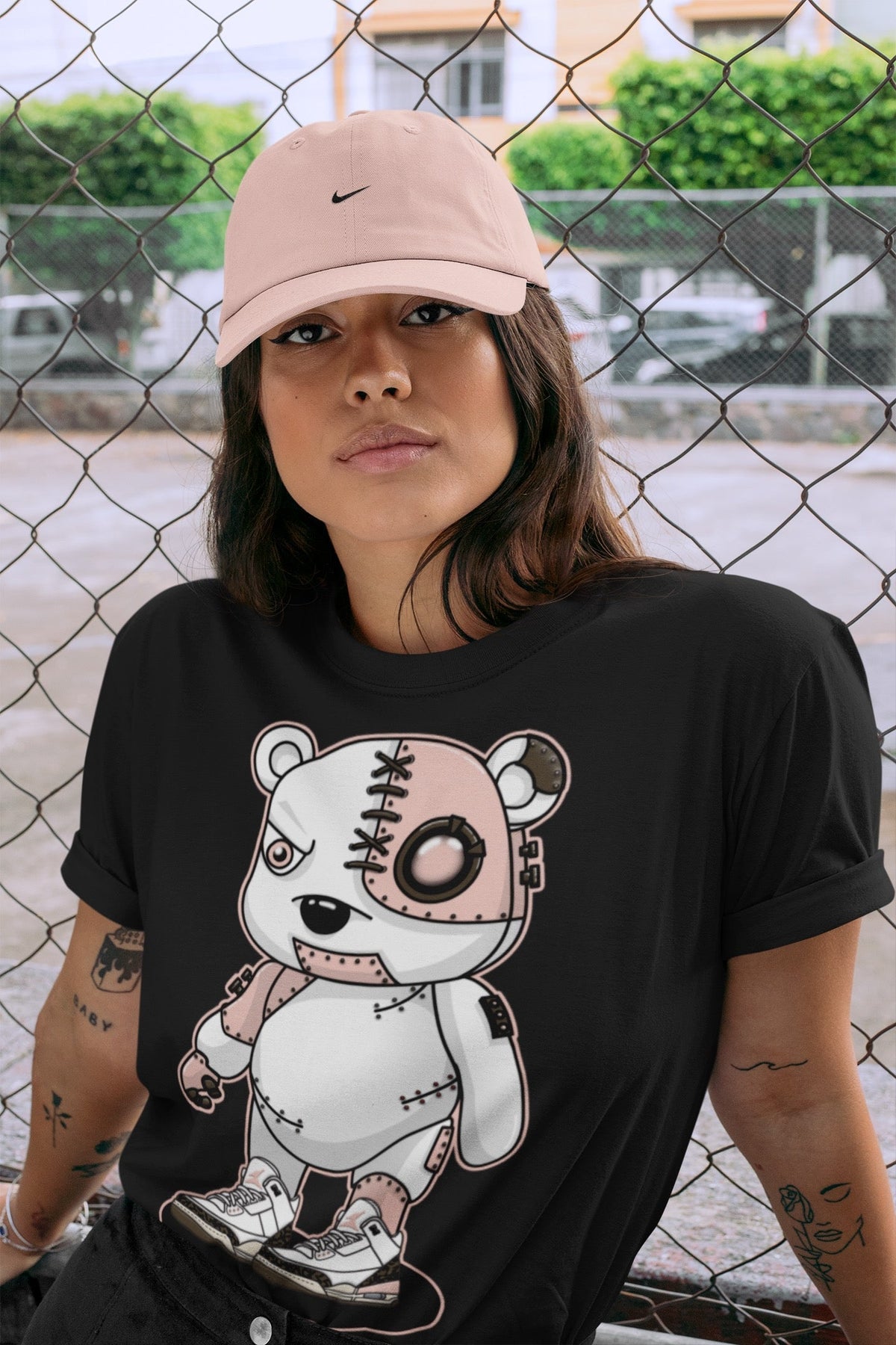 Jordan 3 Atmosphere Sneaker Matching T-Shirt Cyborg Bear Sneaker Tees Jordan 3 Atmosphere Sneaker Release Tees Crew Neck Tees