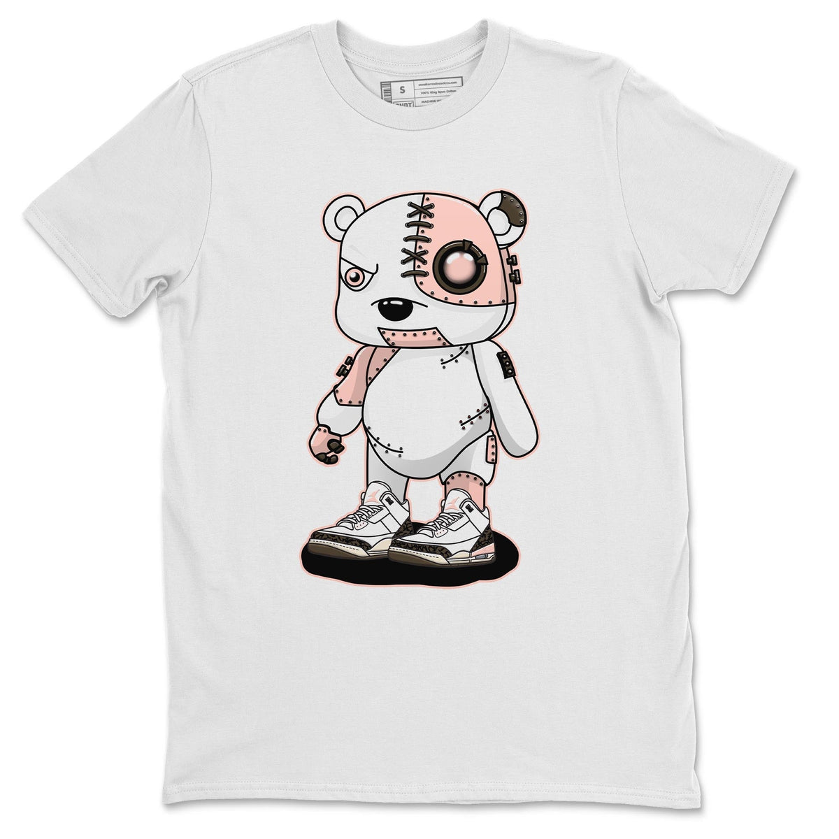 Jordan 3 Atmosphere Sneaker Matching T-Shirt Cyborg Bear Sneaker Tees Jordan 3 Atmosphere Sneaker Release Tees Crew Neck Tees