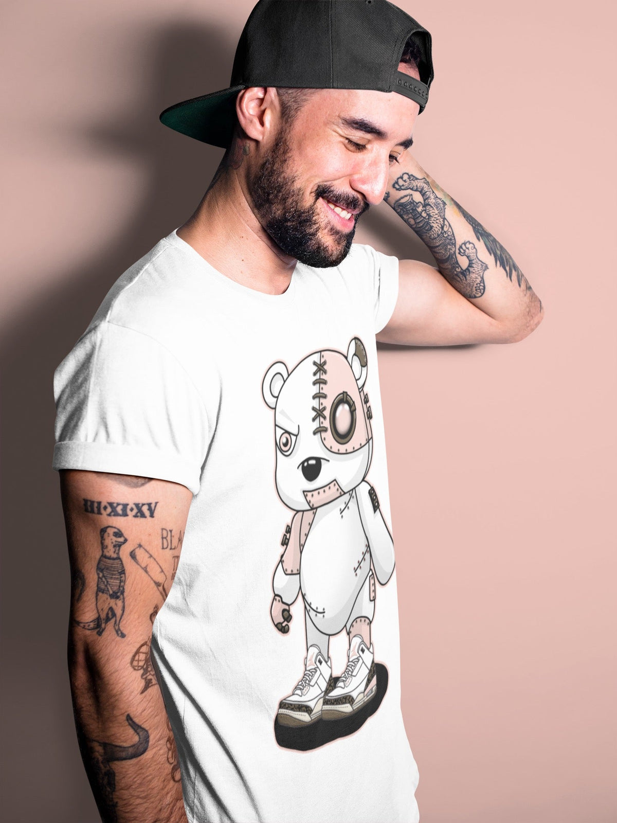 Jordan 3 Atmosphere Sneaker Matching T-Shirt Cyborg Bear Sneaker Tees Jordan 3 Atmosphere Sneaker Release Tees Crew Neck Tees