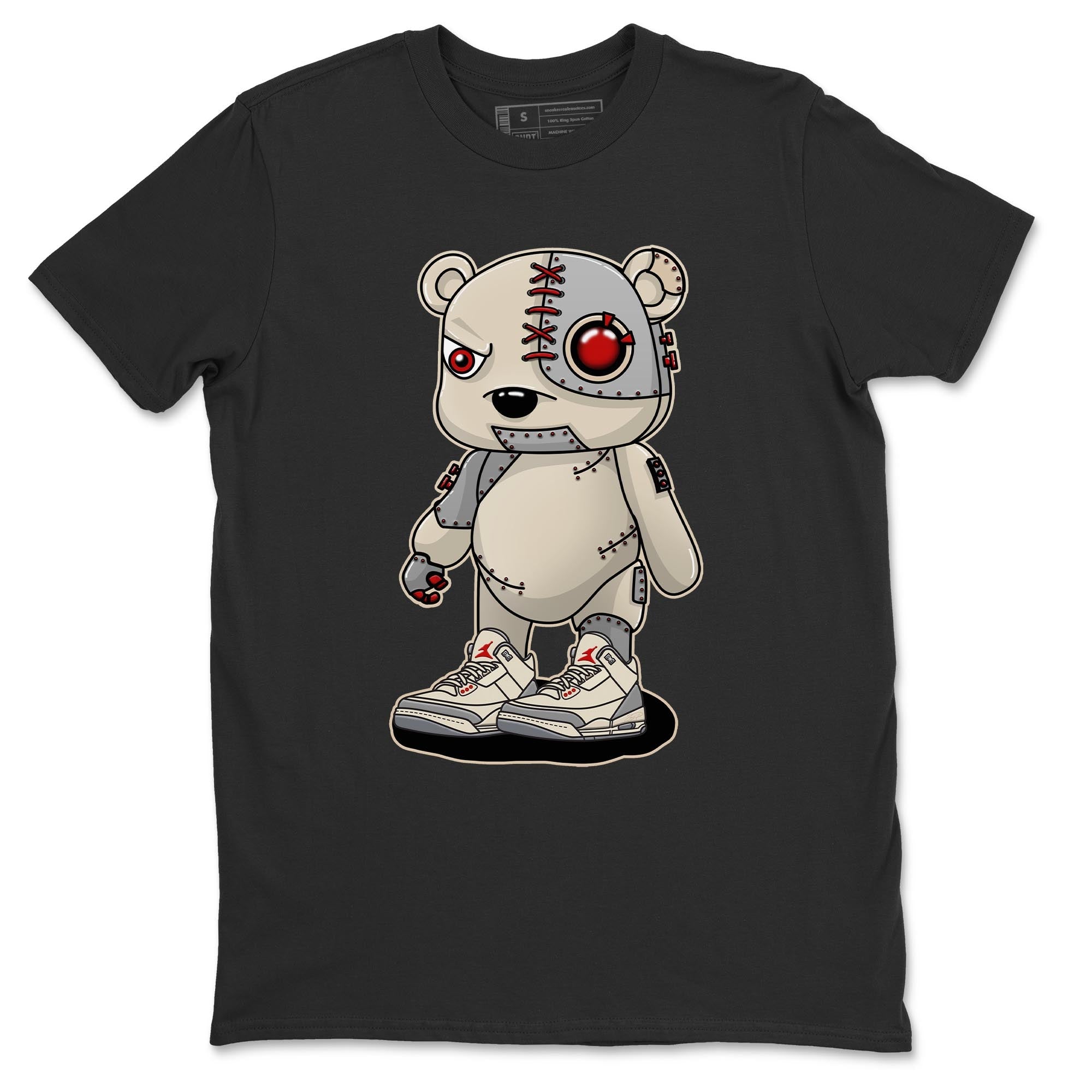 Jordan 3 Muslin Shirt To Match Jordans Cyborg Bear Sneaker Tees Jordan 3 Muslin Drip Gear Zone Sneaker Matching Clothing Unisex Shirts