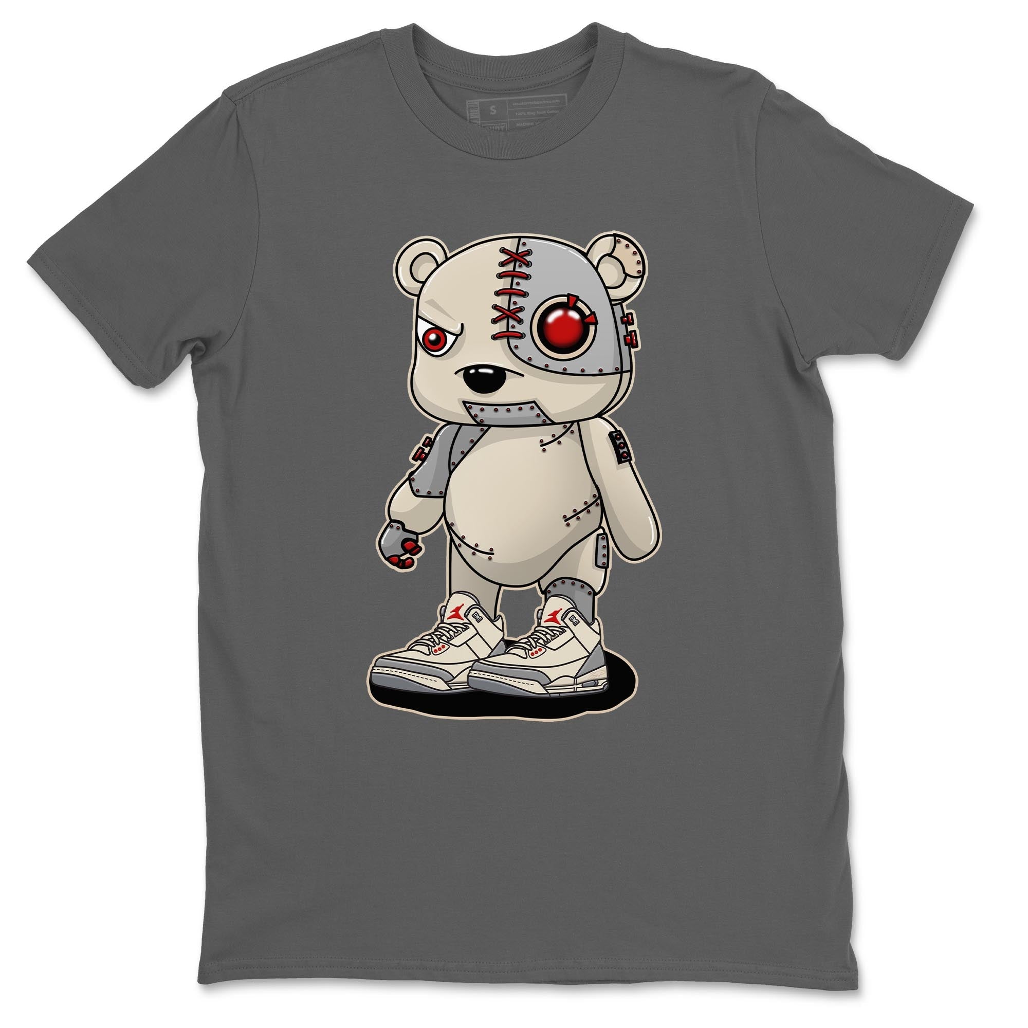 Jordan 3 Muslin Shirt To Match Jordans Cyborg Bear Sneaker Tees Jordan 3 Muslin Drip Gear Zone Sneaker Matching Clothing Unisex Shirts