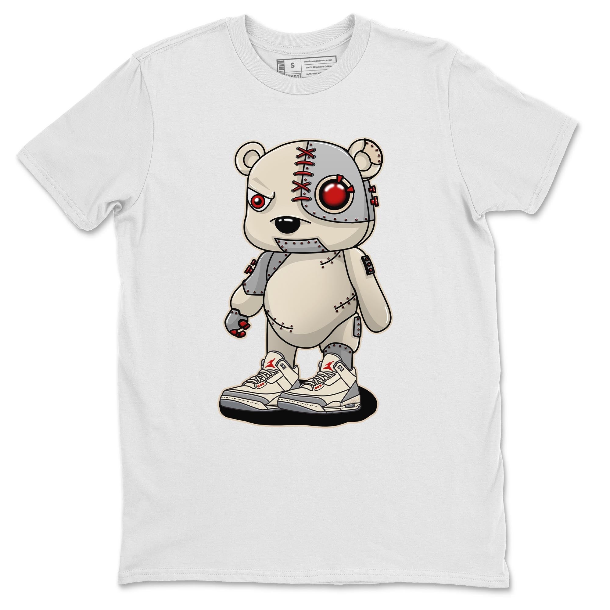 Jordan 3 Muslin Shirt To Match Jordans Cyborg Bear Sneaker Tees Jordan 3 Muslin Drip Gear Zone Sneaker Matching Clothing Unisex Shirts