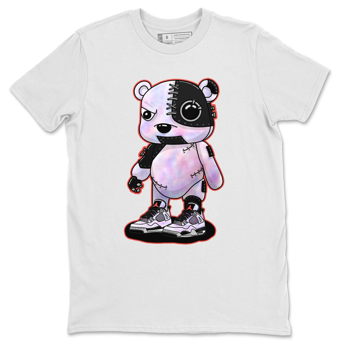 Jordan 4 Zen Master Sneaker Matching T-Shirt Cyborg Bear Sneaker Tees Jordan 4 Zen Master Sneaker Release Tees Crew Neck Tees