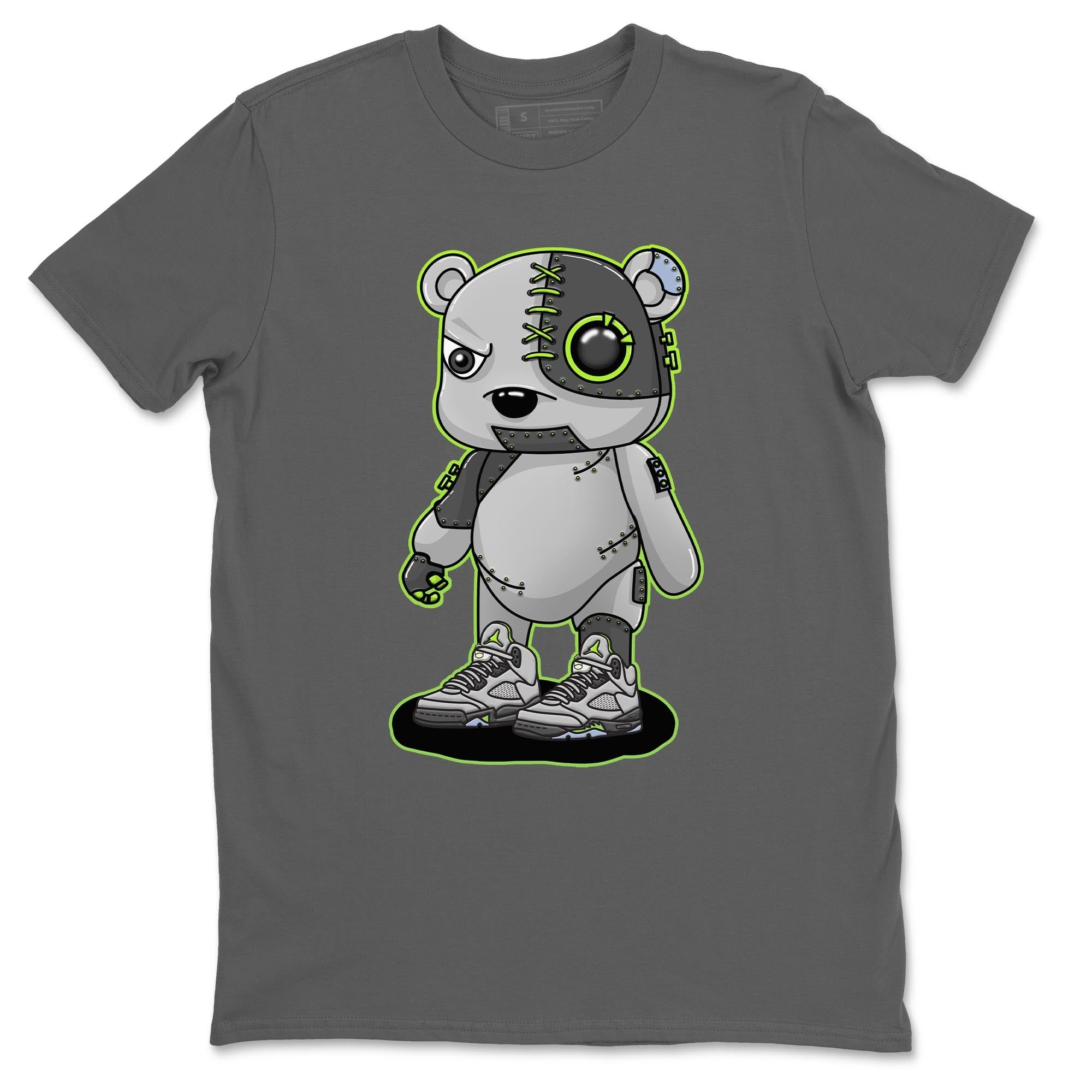 Jordan 5 Green Bean Sneaker Matching T-Shirt Cyborg Bear Sneaker Tees Jordan 5 Green Bean Sneaker Release Tees Crew Neck Tees
