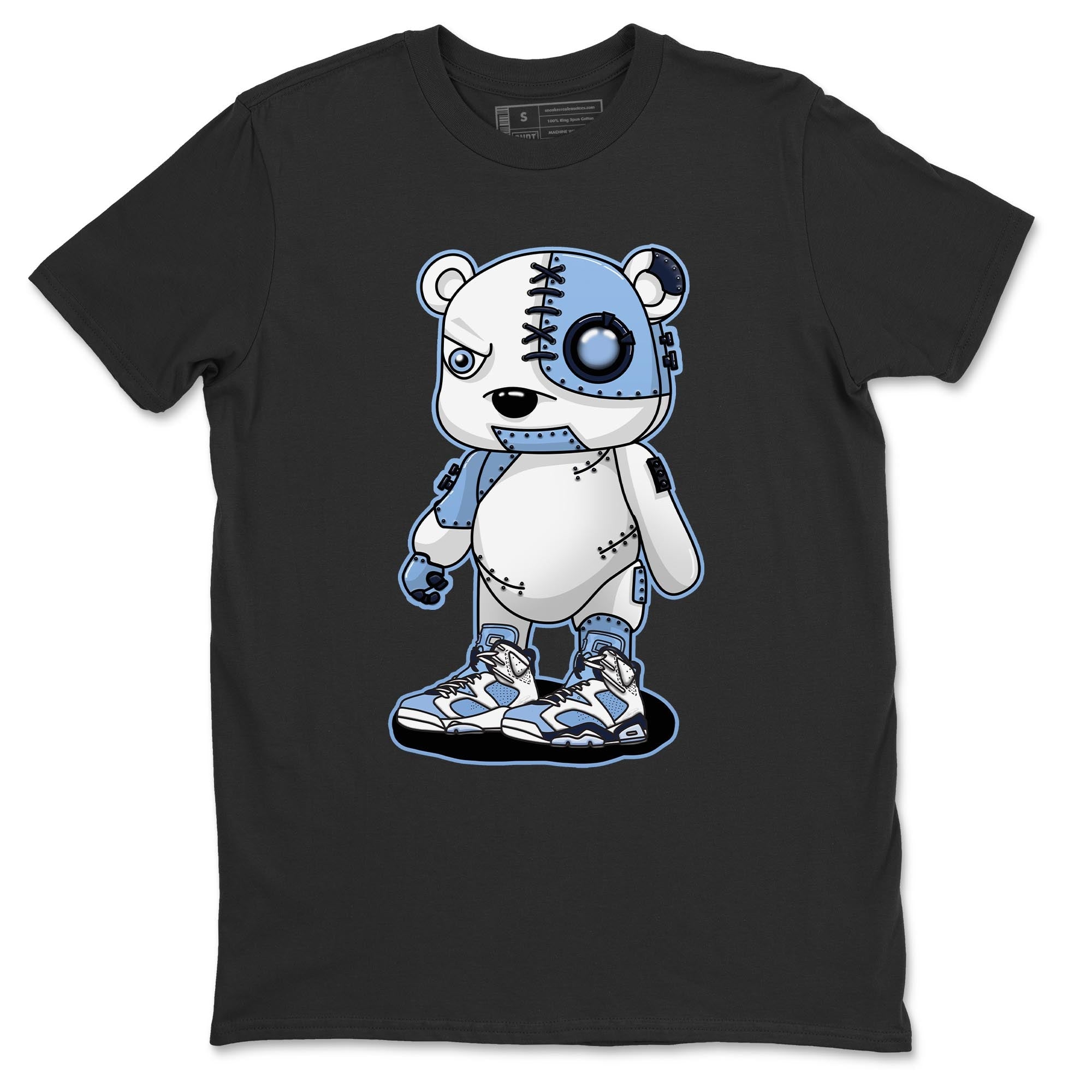 Jordan 6 UNC Shirt To Match Jordans Cyborg Bear Sneaker Tees Jordan 6 UNC Drip Gear Zone Sneaker Matching Clothing Unisex Shirts