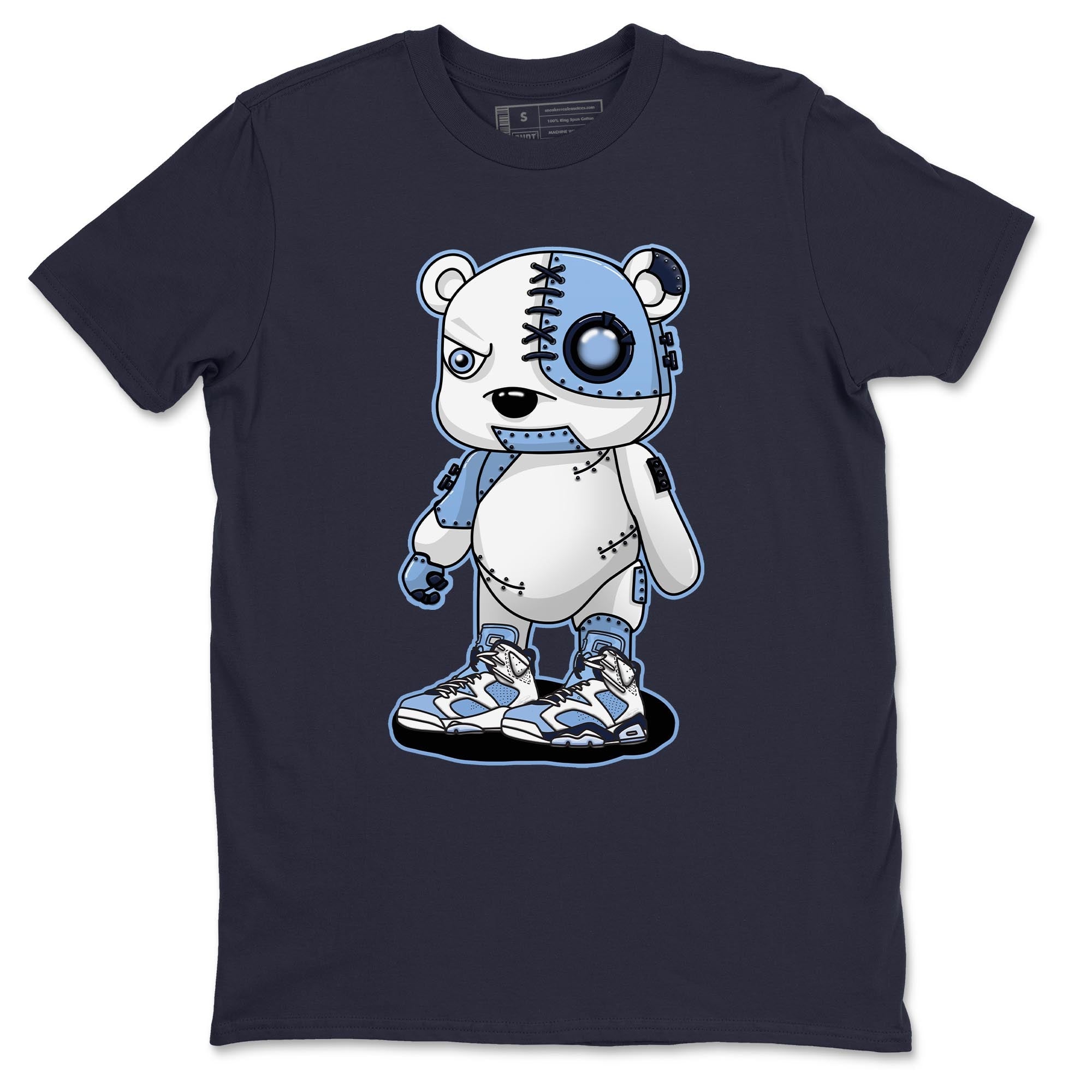 Jordan 6 UNC Shirt To Match Jordans Cyborg Bear Sneaker Tees Jordan 6 UNC Drip Gear Zone Sneaker Matching Clothing Unisex Shirts