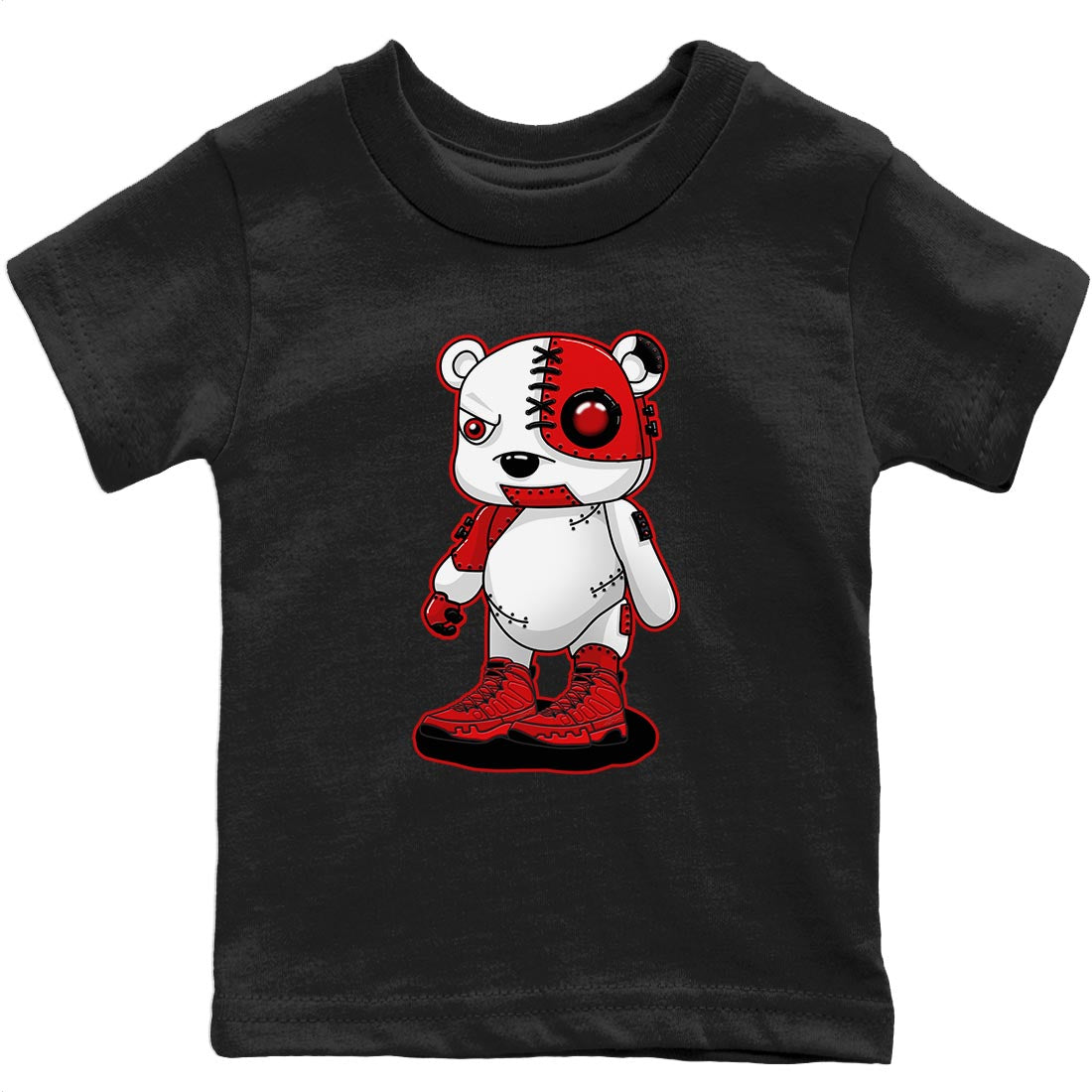 Jordan 9 Chile Red Shirt To Match Jordans Cyborg Bear Sneaker Tees Jordan 9 Chile Red Drip Gear Zone Sneaker Matching Clothing Kids Shirts