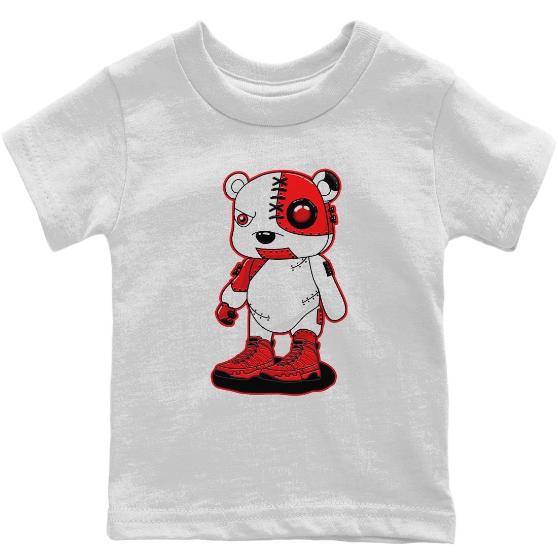Jordan 9 Chile Red Shirt To Match Jordans Cyborg Bear Sneaker Tees Jordan 9 Chile Red Drip Gear Zone Sneaker Matching Clothing Kids Shirts