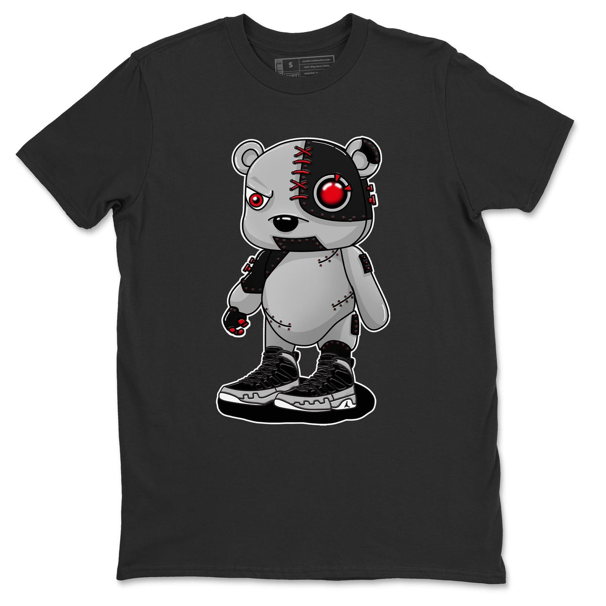 Jordan 9 Particle Grey Shirt To Match Jordans Cyborg Bear Sneaker Tees Jordan 9 Particle Grey Drip Gear Zone Sneaker Matching Clothing Unisex Shirts