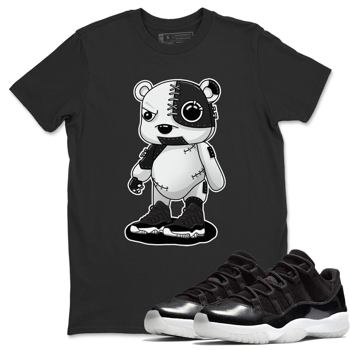 Jordan 11 72-10 Sneaker Matching T-Shirt Cyborg Bear Sneaker Tees Jordan 11 72-10 Sneaker Release Tees Crew Neck Tees