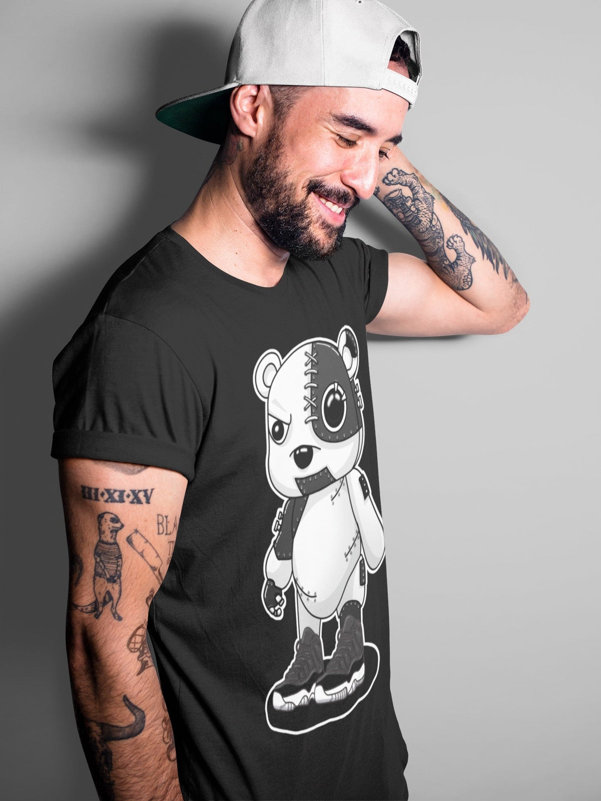 Jordan 11 72-10 Sneaker Matching T-Shirt Cyborg Bear Sneaker Tees Jordan 11 72-10 Sneaker Release Tees Crew Neck Tees