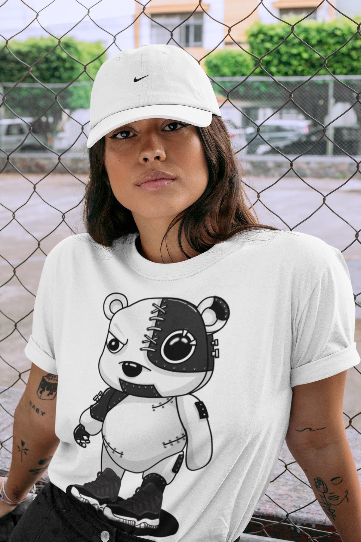 Jordan 11 72-10 Sneaker Matching T-Shirt Cyborg Bear Sneaker Tees Jordan 11 72-10 Sneaker Release Tees Crew Neck Tees