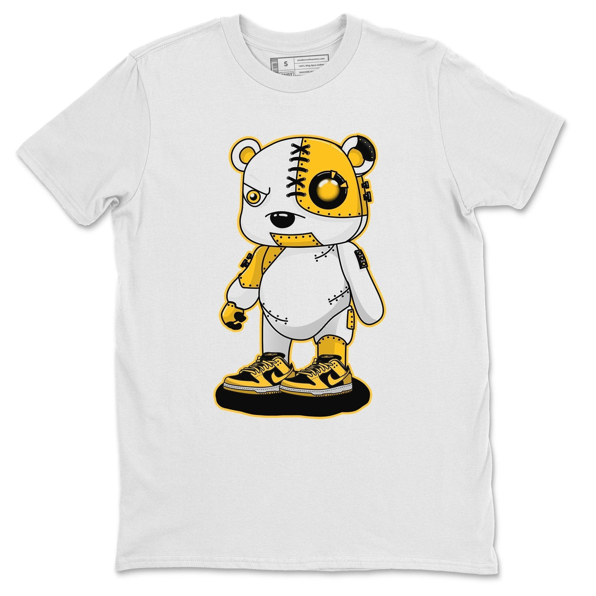 Dunk Championship Goldenrod Sneaker Match Tees Cyborg Bear Sneaker Tees Dunk Championship Goldenrod Jordan to match sneaker T-Shirt Crew Neck Shirts