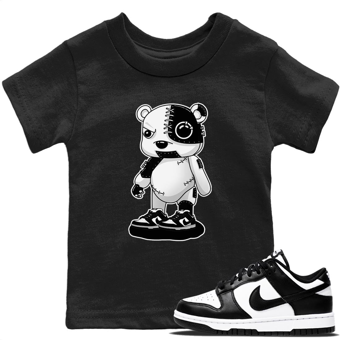 Dunk Panda Sneaker Match Tees Cyborg Bear Sneaker Tees Dunk Panda Jordan to match sneaker T-Shirt Kids Shirts