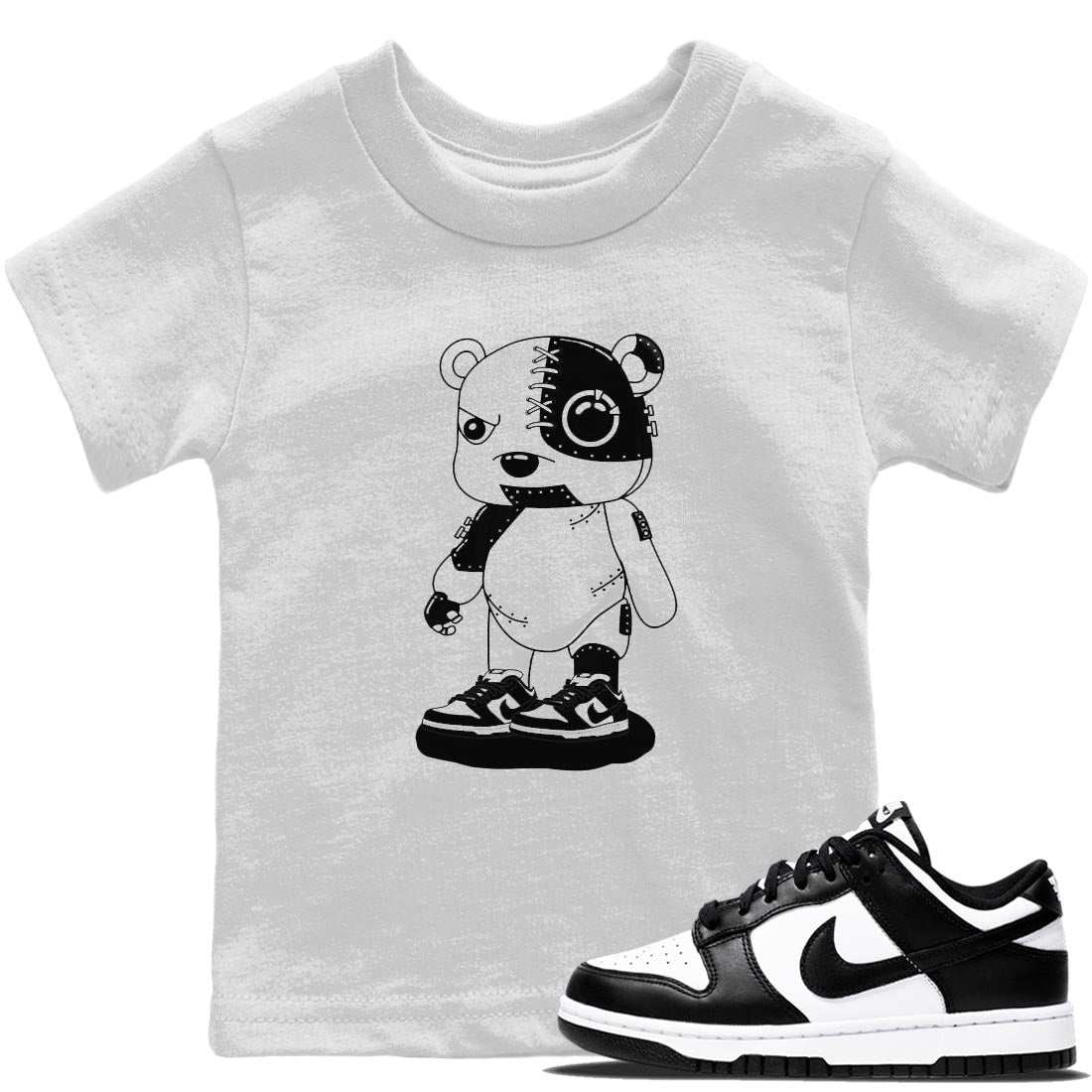 Dunk Panda Sneaker Match Tees Cyborg Bear Sneaker Tees Dunk Panda Jordan to match sneaker T-Shirt Kids Shirts