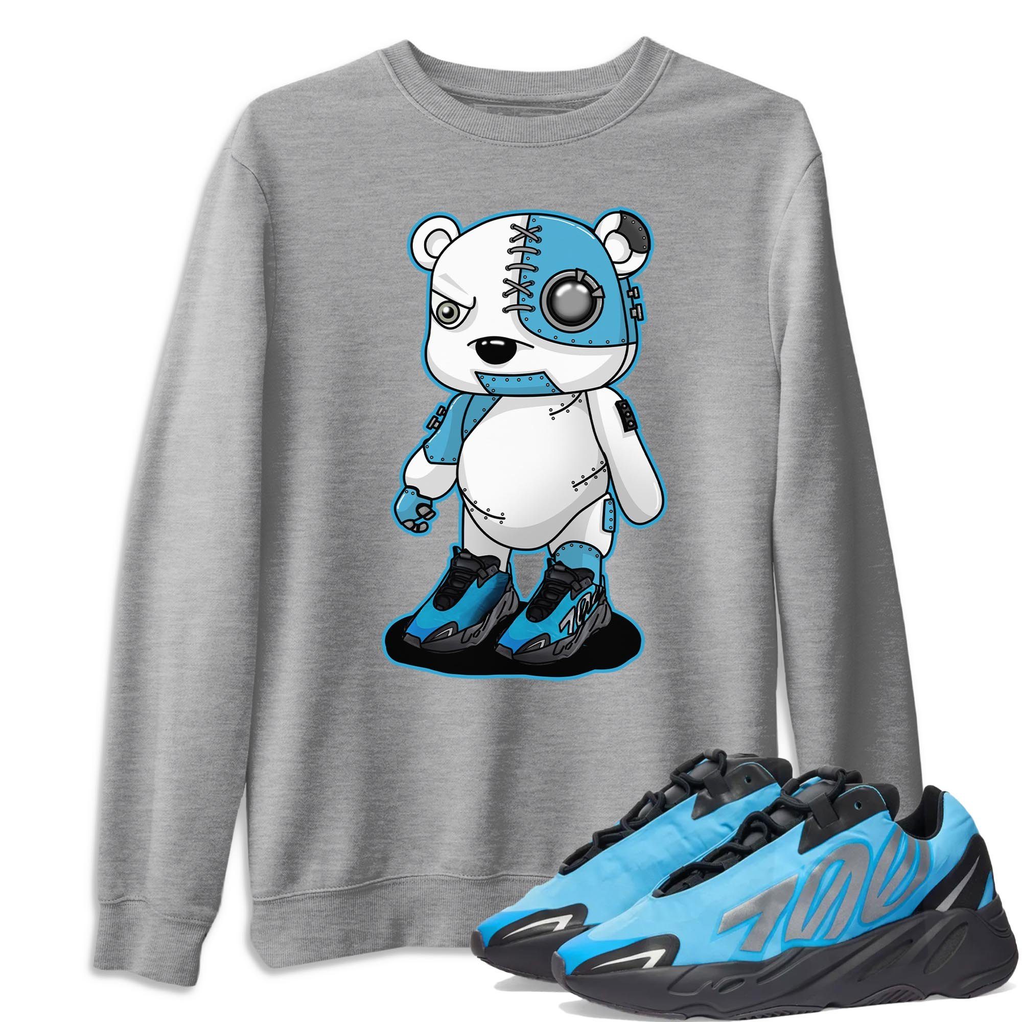 Yeezy 700 Bright Cyan Shirt To Match Jordans Cyborg Bear Sneaker Tees Yeezy 700 Bright Cyan Drip Gear Zone Sneaker Matching Clothing Unisex Shirts