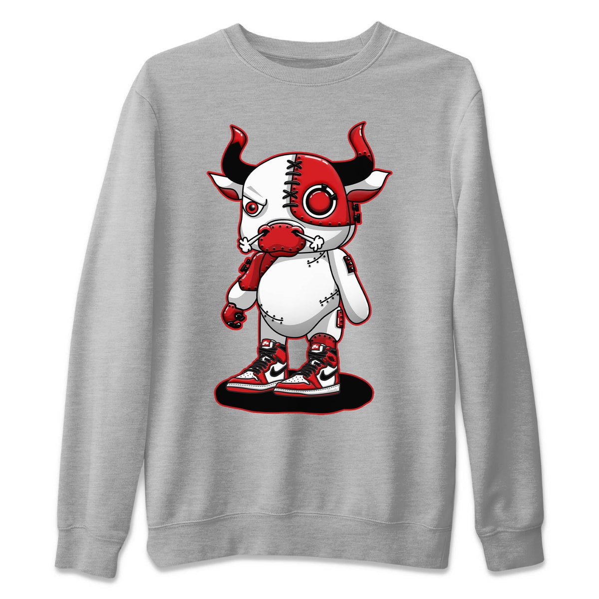 Jordan 1 lost & found Sneaker Matching T-Shirt Cyborg Bull Sneaker Tees Jordan 1 lost & found Sneaker Release Tees Crew Neck Tees