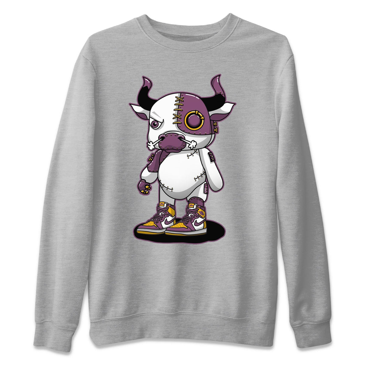 Jordan 1 Brotherhood Sneaker Matching T-Shirt Cyborg Bull Sneaker Tees Jordan 1 Brotherhood Sneaker Release Tees Crew Neck Tees