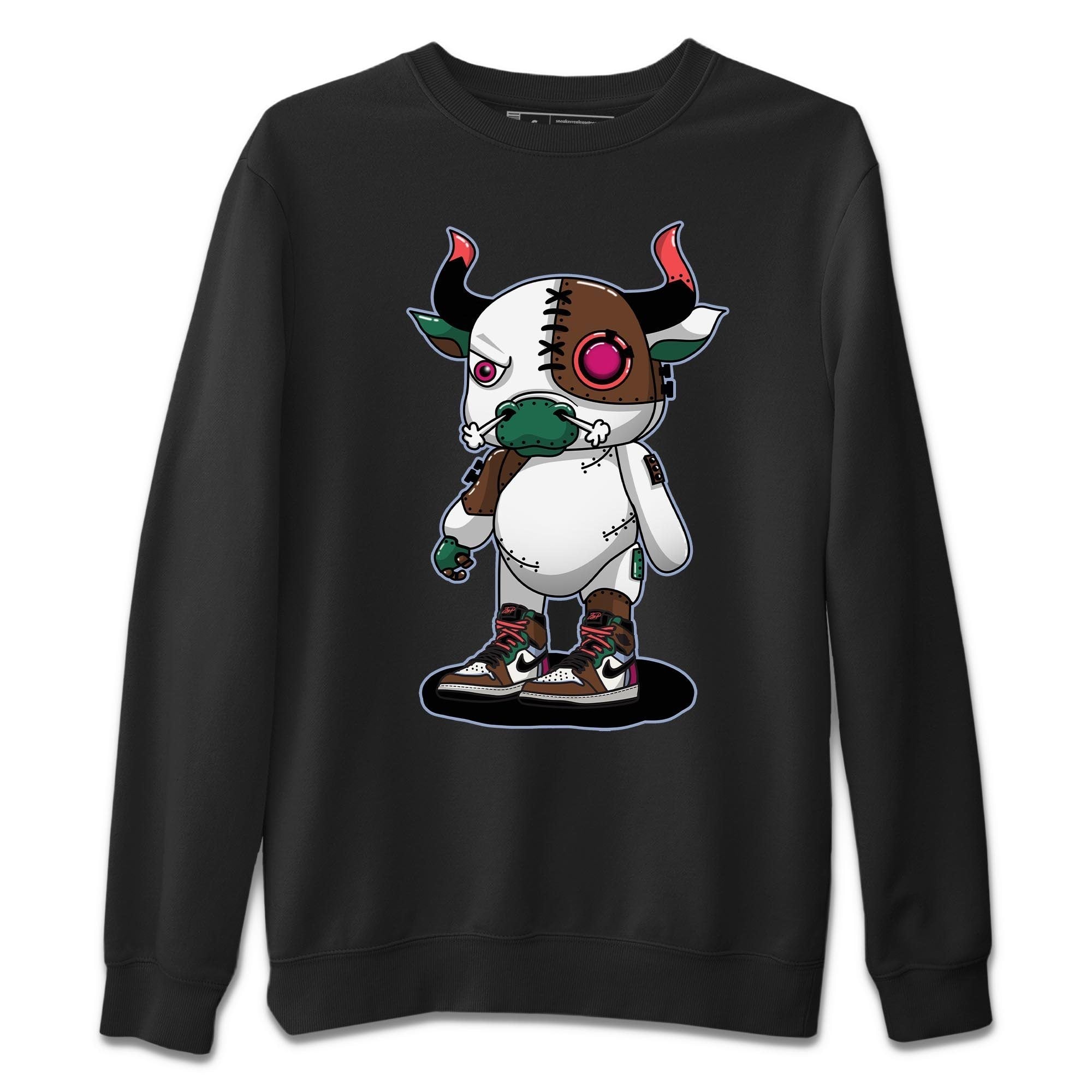 Jordan 1 Hand Crafted Sneaker Matching T-Shirt Cyborg Bull Sneaker Tees Jordan 1 Hand Crafted Sneaker Release Tees Crew Neck Tees