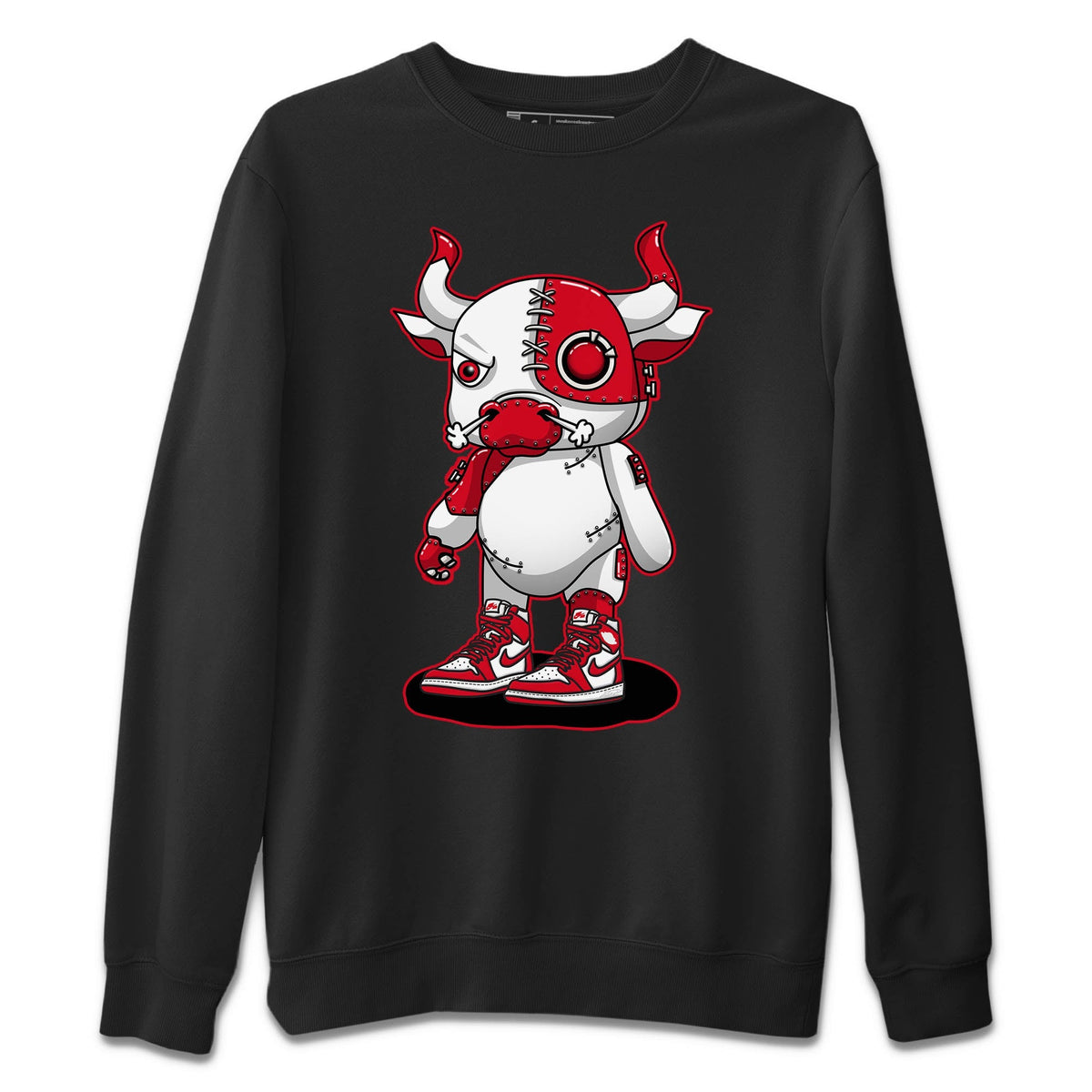 Jordan 1 Newstalgia Sneaker Matching T-Shirt Cyborg Bull Sneaker Tees Jordan 1 Newstalgia Sneaker Release Tees Crew Neck Tees