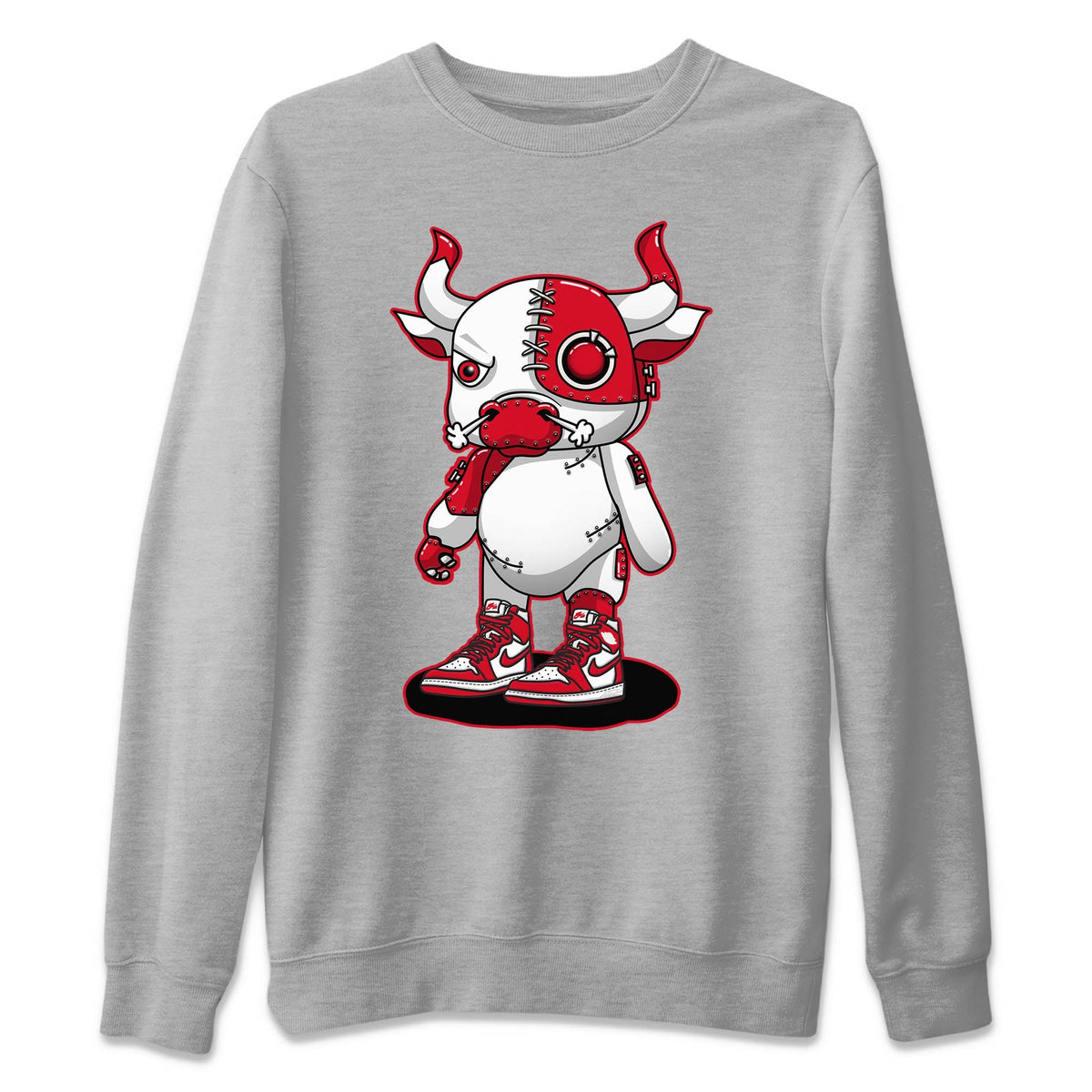 Jordan 1 Newstalgia Sneaker Matching T-Shirt Cyborg Bull Sneaker Tees Jordan 1 Newstalgia Sneaker Release Tees Crew Neck Tees