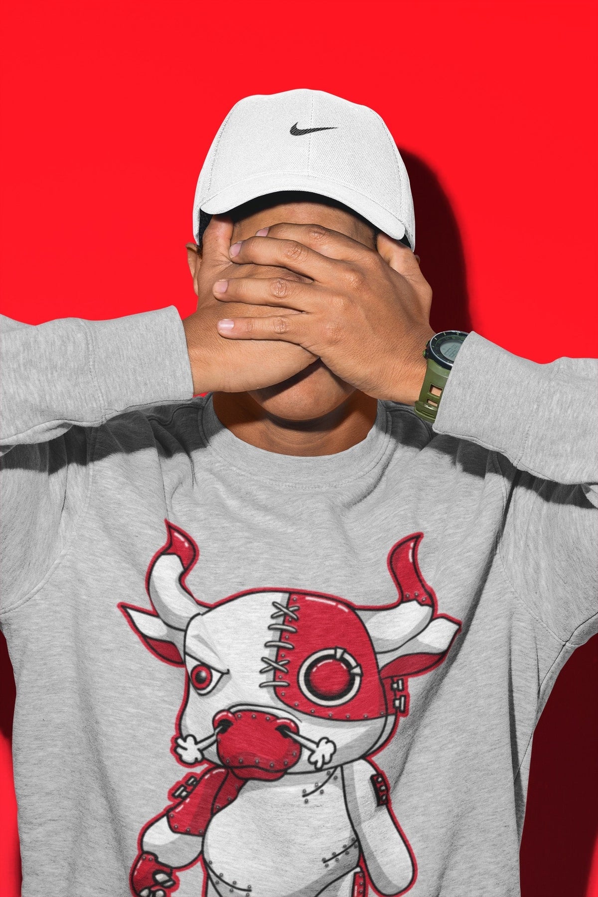 Jordan 1 Newstalgia Sneaker Matching T-Shirt Cyborg Bull Sneaker Tees Jordan 1 Newstalgia Sneaker Release Tees Crew Neck Tees
