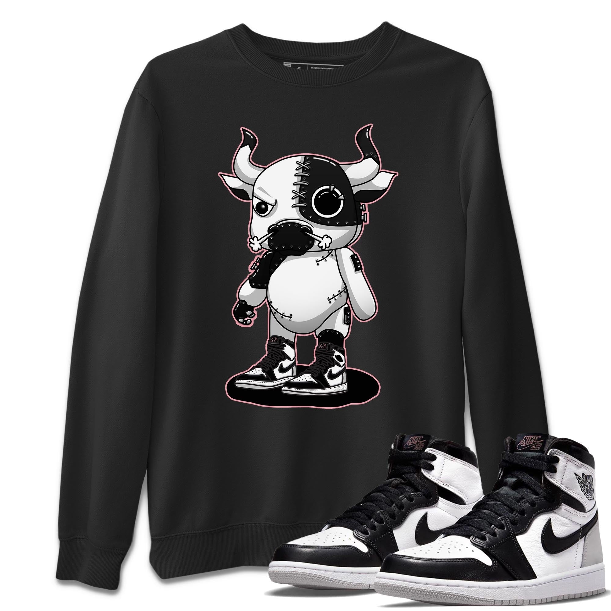 Jordan 1 Stage Haze Sneaker Matching T-Shirt Cyborg Bull Sneaker Tees Jordan 1 Stage Haze Sneaker Release Tees Crew Neck Tees