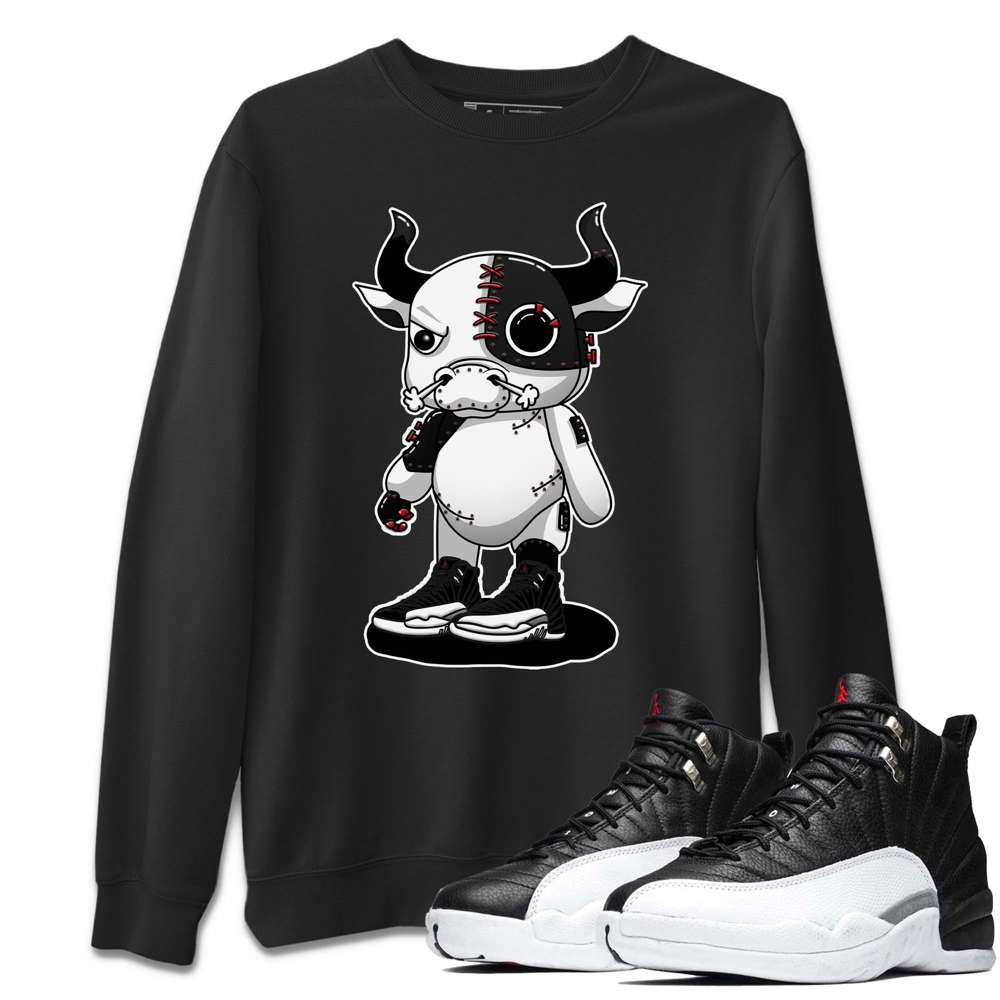 Jordan 12 Playoffs Shirt To Match Jordans Cyborg Bull Sneaker Tees Jordan 12 Playoffs Drip Gear Zone Sneaker Matching Clothing Unisex Shirts