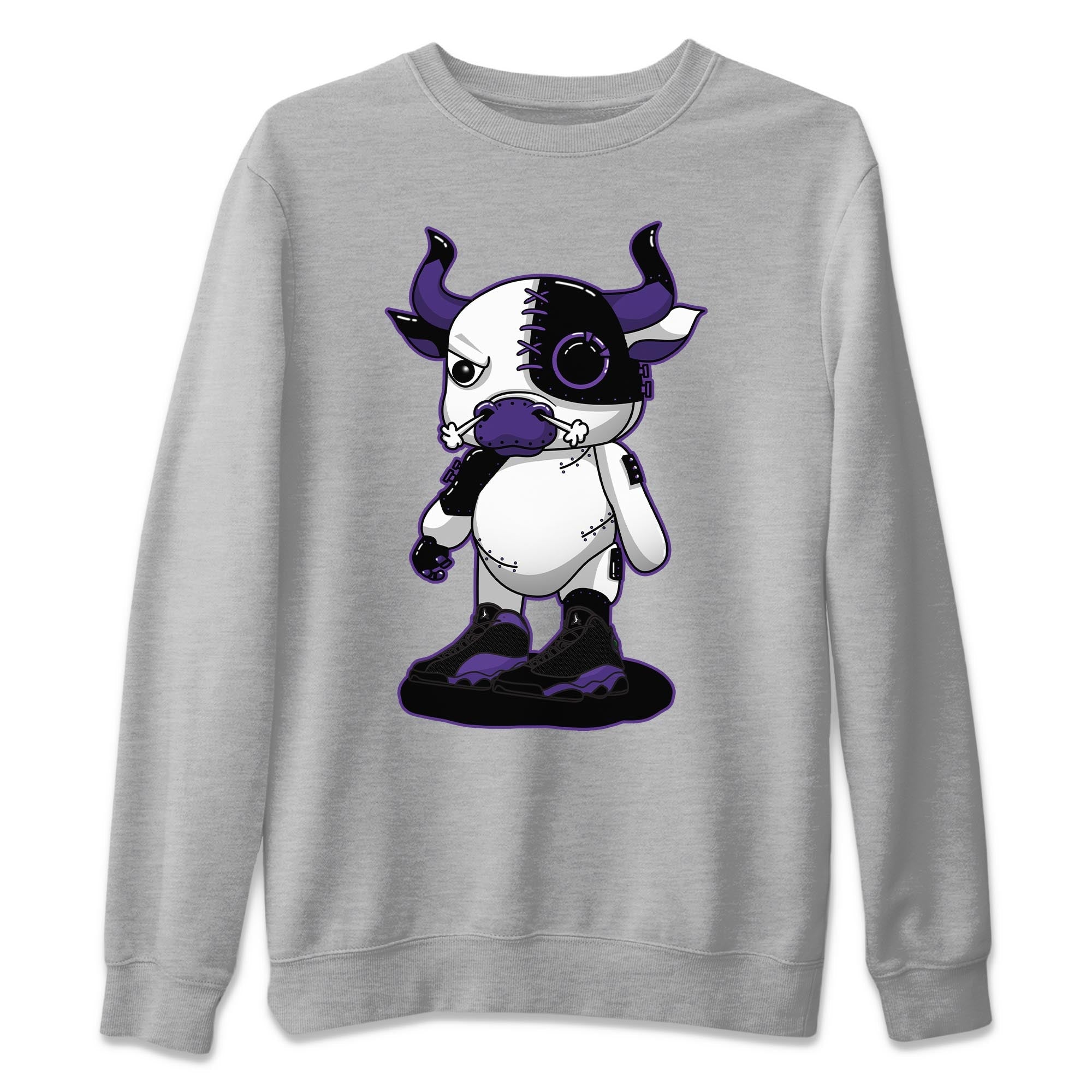 Jordan 13 Court Purple Shirt To Match Jordans Cyborg Bull Sneaker Tees Jordan 13 Court Purple Drip Gear Zone Sneaker Matching Clothing Unisex Shirts