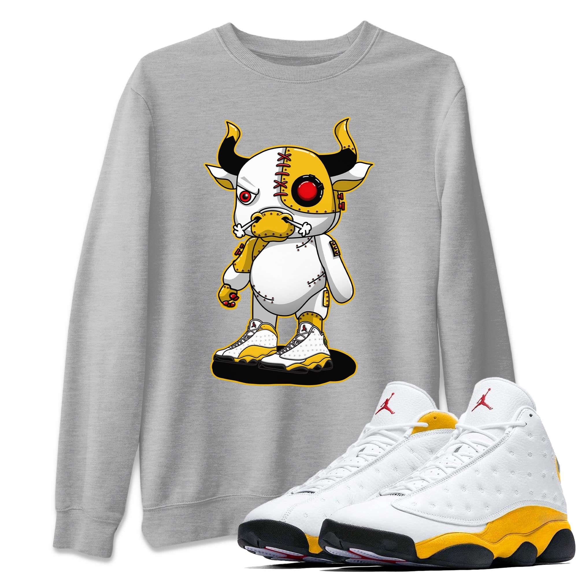 Jordan 13 Del Sol Shirt To Match Jordans Cyborg Bull Sneaker Tees Jordan 13 Del Sol Drip Gear Zone Sneaker Matching Clothing Unisex Shirts