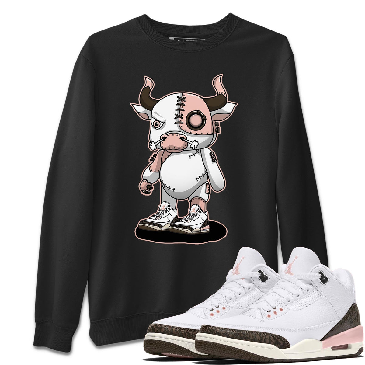 Jordan 3 Atmosphere Sneaker Matching T-Shirt Cyborg Bull Sneaker Tees Jordan 3 Atmosphere Sneaker Release Tees Crew Neck Tees
