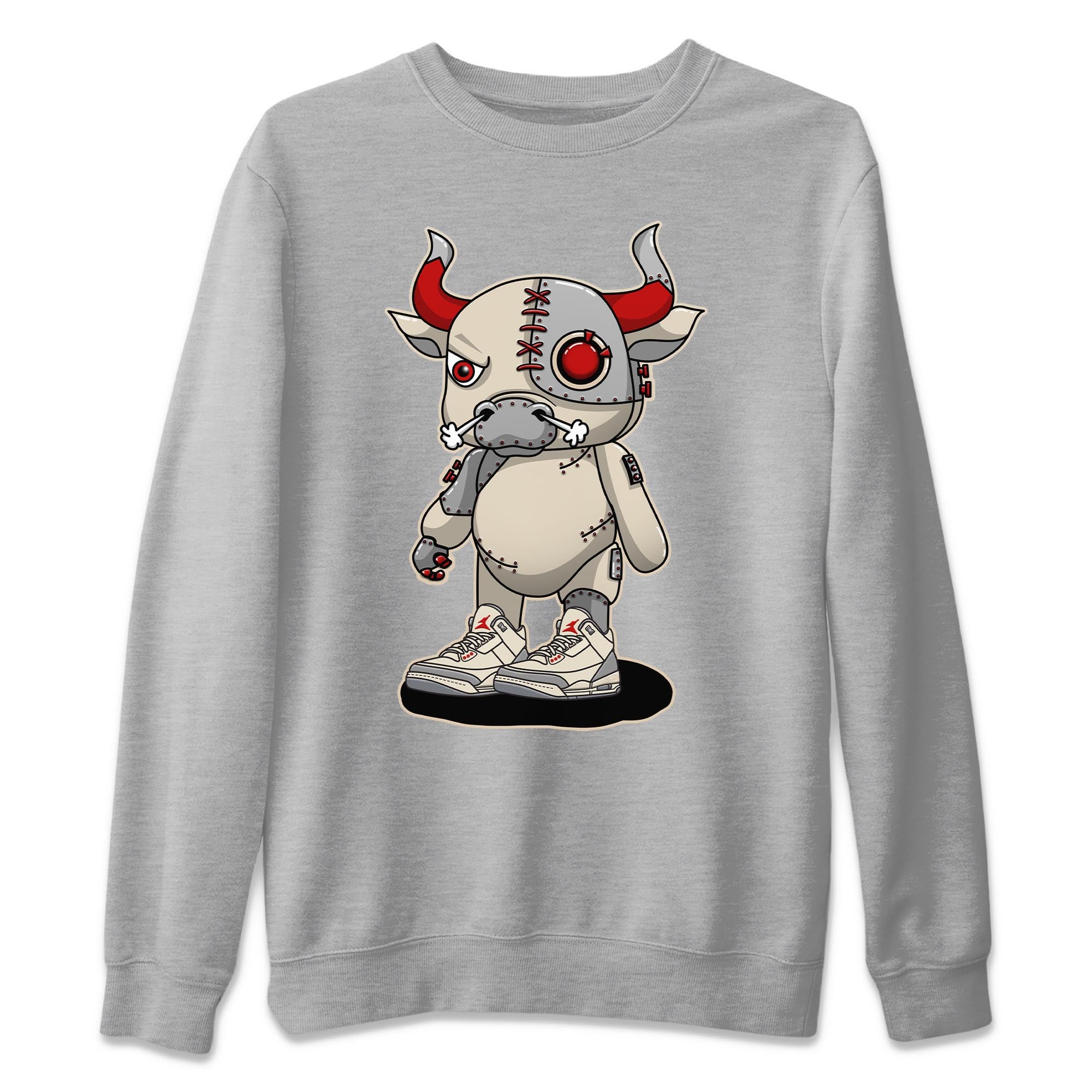 Jordan 3 Muslin Shirt To Match Jordans Cyborg Bull Sneaker Tees Jordan 3 Muslin Drip Gear Zone Sneaker Matching Clothing Unisex Shirts