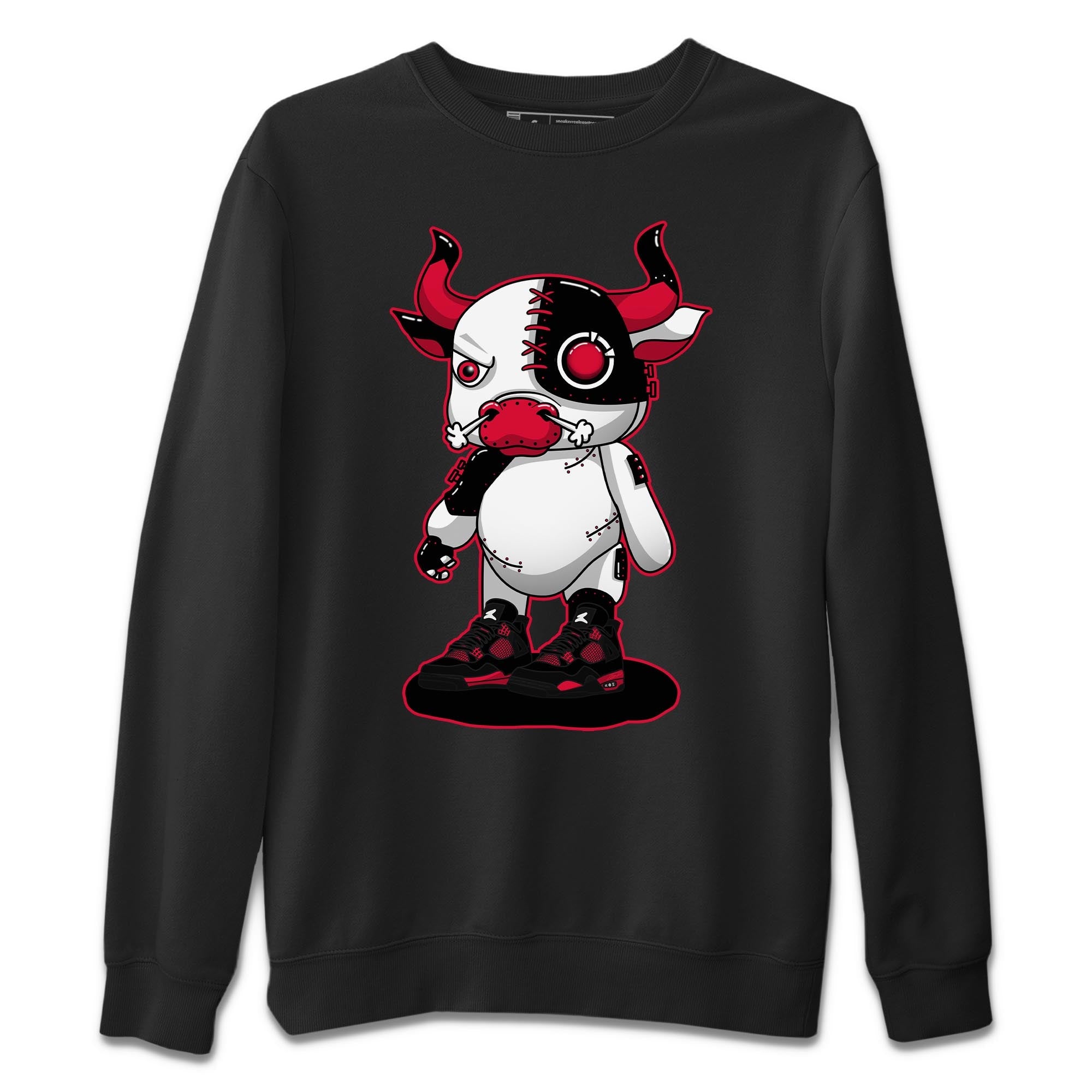 Jordan 4 Red Thunder Shirt To Match Jordans Cyborg Bull Sneaker Tees Jordan 4 Red Thunder Drip Gear Zone Sneaker Matching Clothing Unisex Shirts