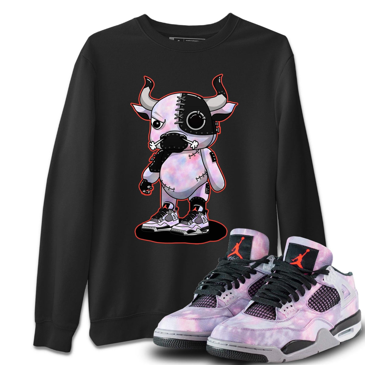 Jordan 4 Zen Master Sneaker Matching T-Shirt Cyborg Bull Sneaker Tees Jordan 4 Zen Master Sneaker Release Tees Crew Neck Tees