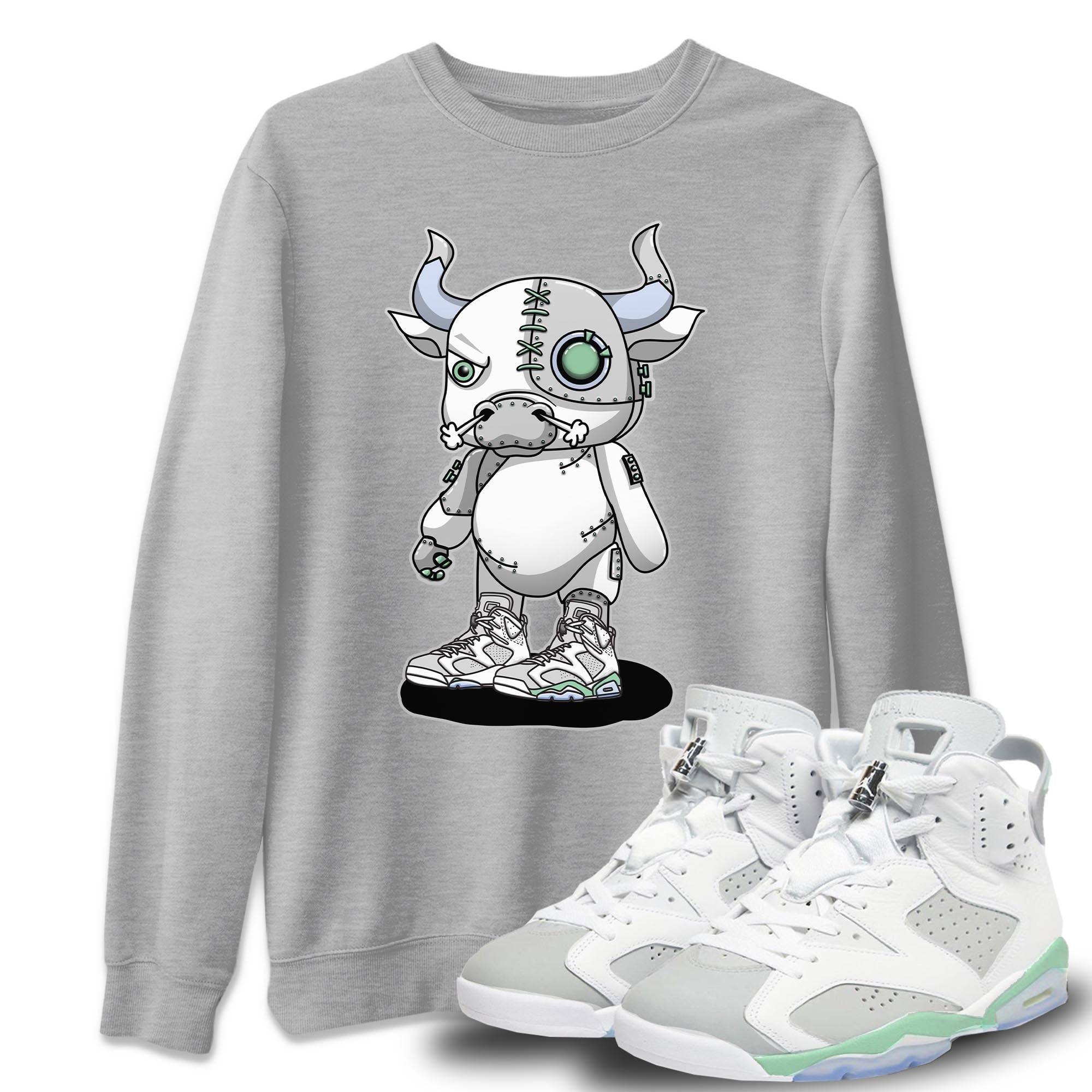 Jordan 6 Mint Foam Shirt To Match Jordans Cyborg Bull Sneaker Tees Jordan 6 Mint Foam Drip Gear Zone Sneaker Matching Clothing Unisex Shirts