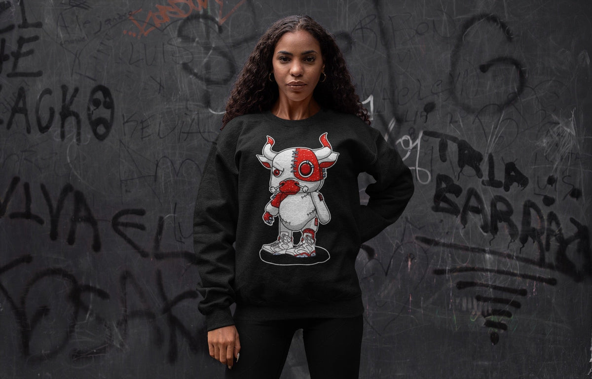 Jordan 6 Red Velvet Cookies Sneaker Matching T-Shirt Cyborg Bull Sneaker Tees Jordan 6 Red Velvet Cookies Sneaker Release Tees Crew Neck Tees