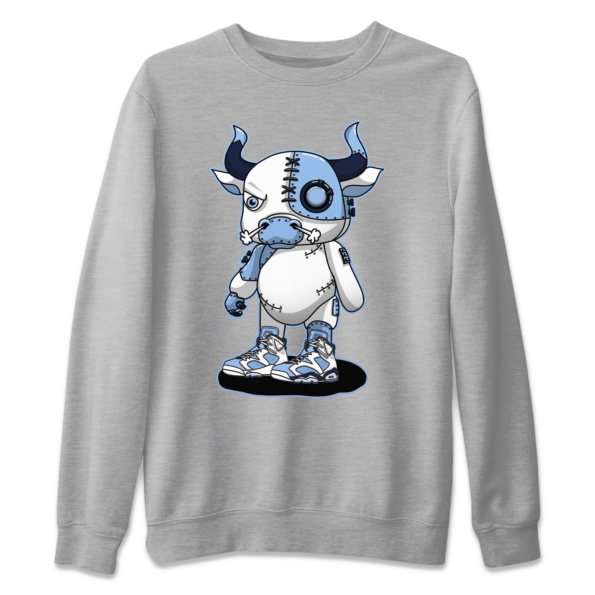 Jordan 6 UNC Shirt To Match Jordans Cyborg Bull Sneaker Tees Jordan 6 UNC Drip Gear Zone Sneaker Matching Clothing Unisex Shirts