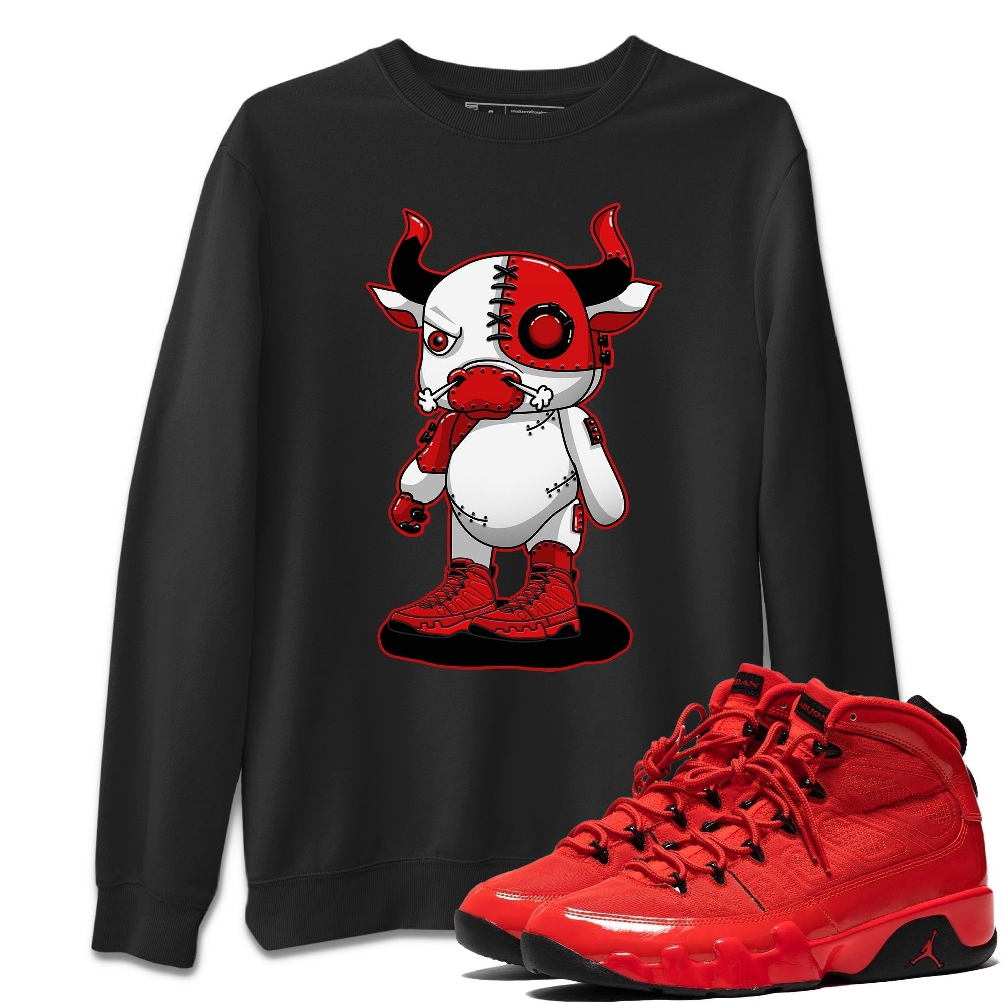 Jordan 9 Chile Red Shirt To Match Jordans Cyborg Bull Sneaker Tees Jordan 9 Chile Red Drip Gear Zone Sneaker Matching Clothing Unisex Shirts