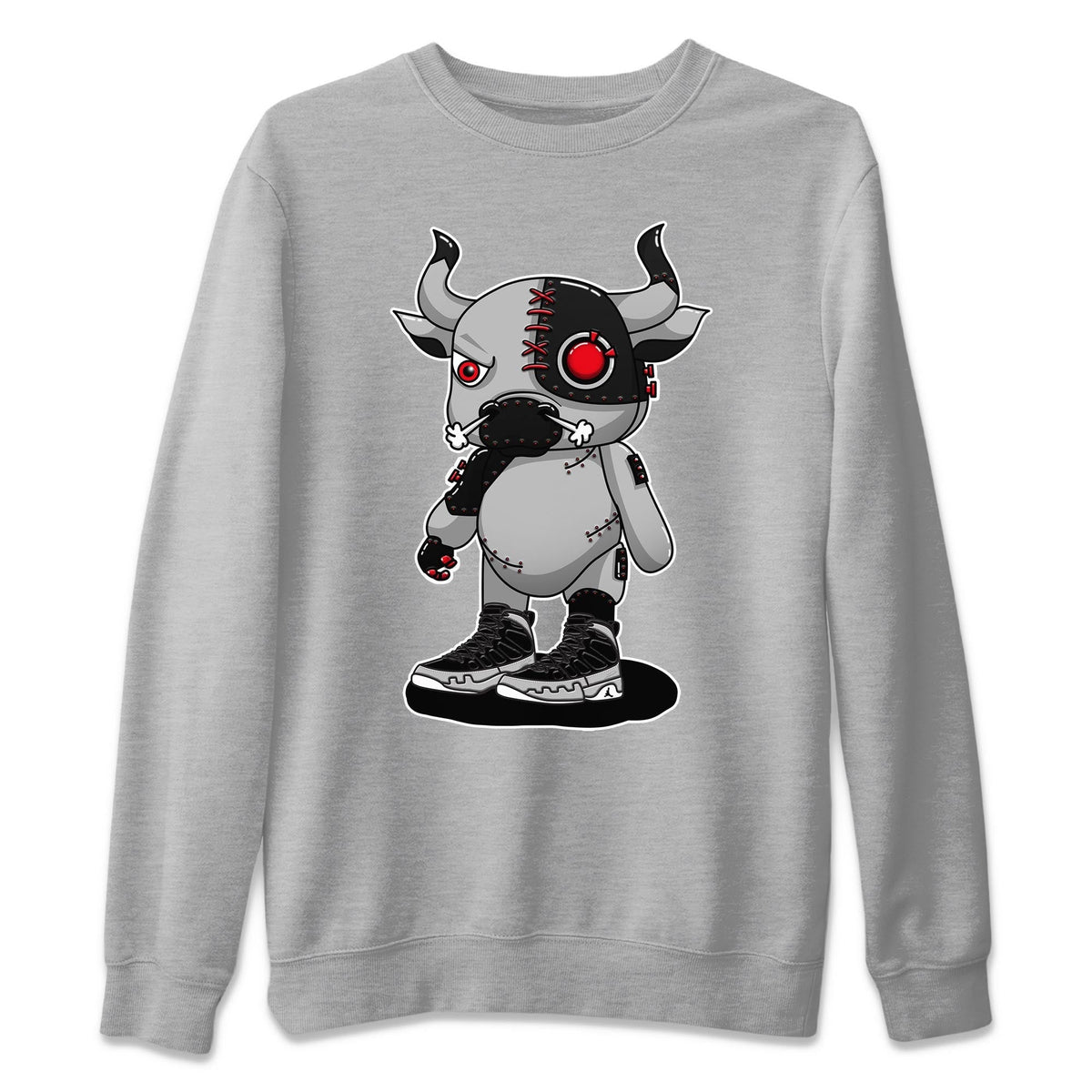 Jordan 9 Particle Grey Shirt To Match Jordans Cyborg Bull Sneaker Tees Jordan 9 Particle Grey Drip Gear Zone Sneaker Matching Clothing Unisex Shirts