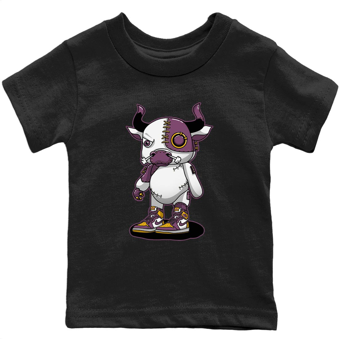 Jordan 1 Brotherhood Sneaker Matching T-Shirt Cyborg Bull Sneaker Tees Jordan 1 Brotherhood Sneaker Release Tees Kids Shirts