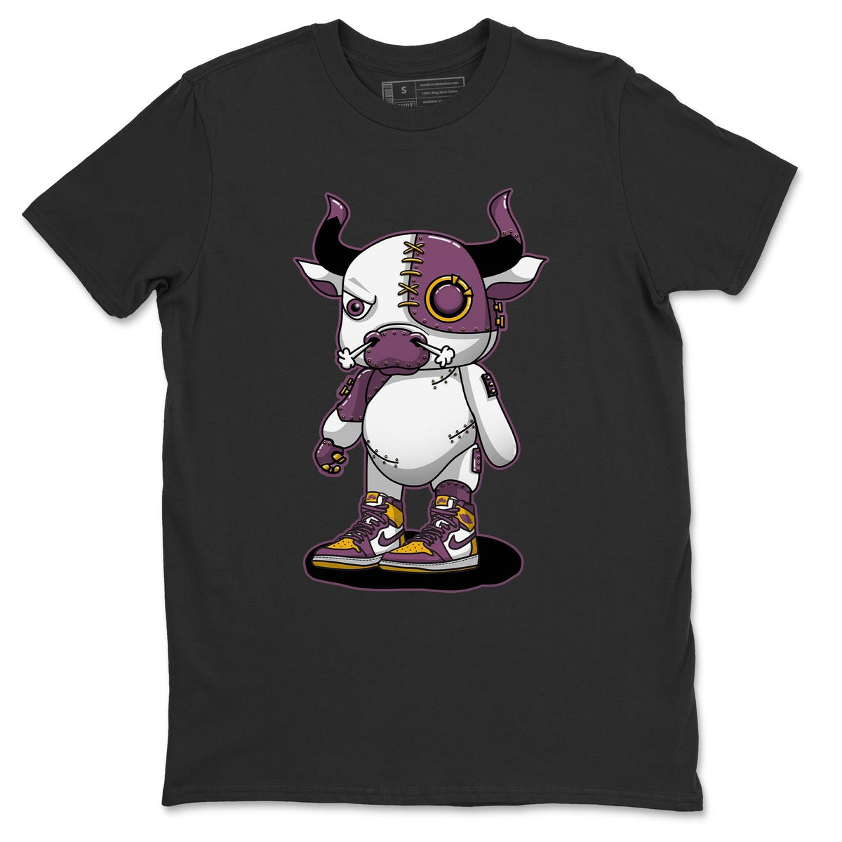 Jordan 1 Brotherhood Sneaker Matching T-Shirt Cyborg Bull Sneaker Tees Jordan 1 Brotherhood Sneaker Release Tees Crew Neck Tees